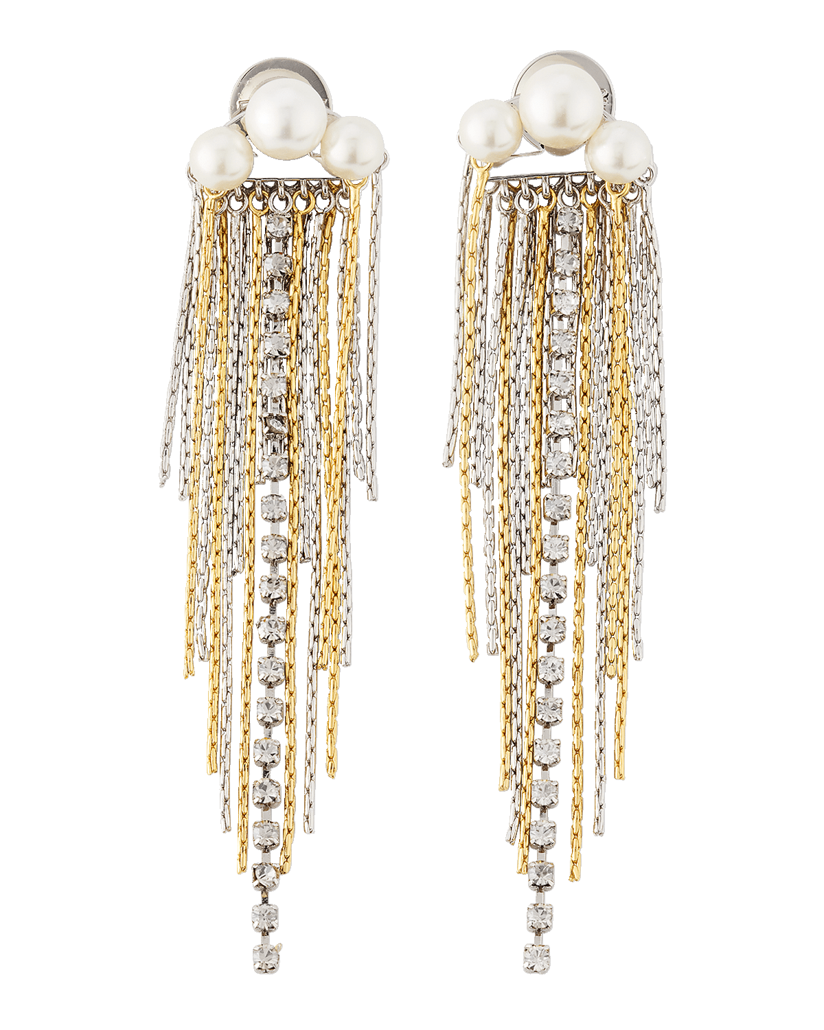 DEMARSON Demna Fringe Earrings with Freshwater Pearls