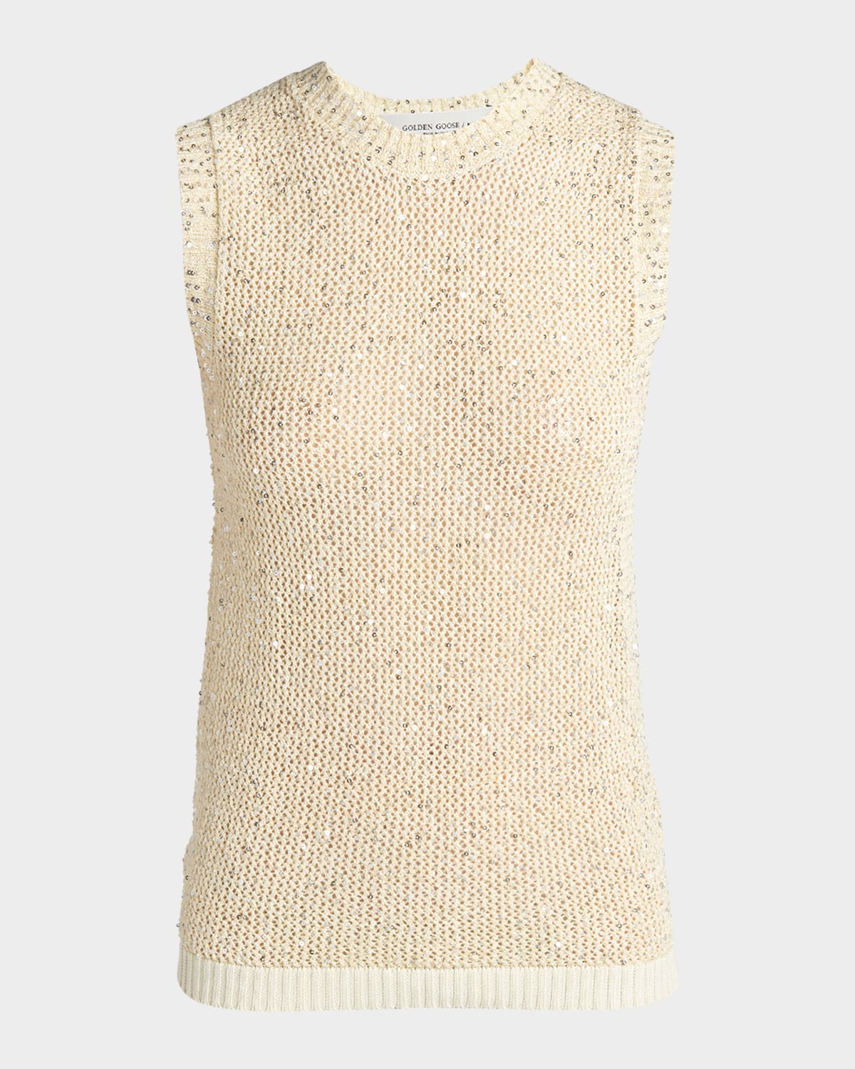Golden Goose Journey Sequined Knit Tank Top