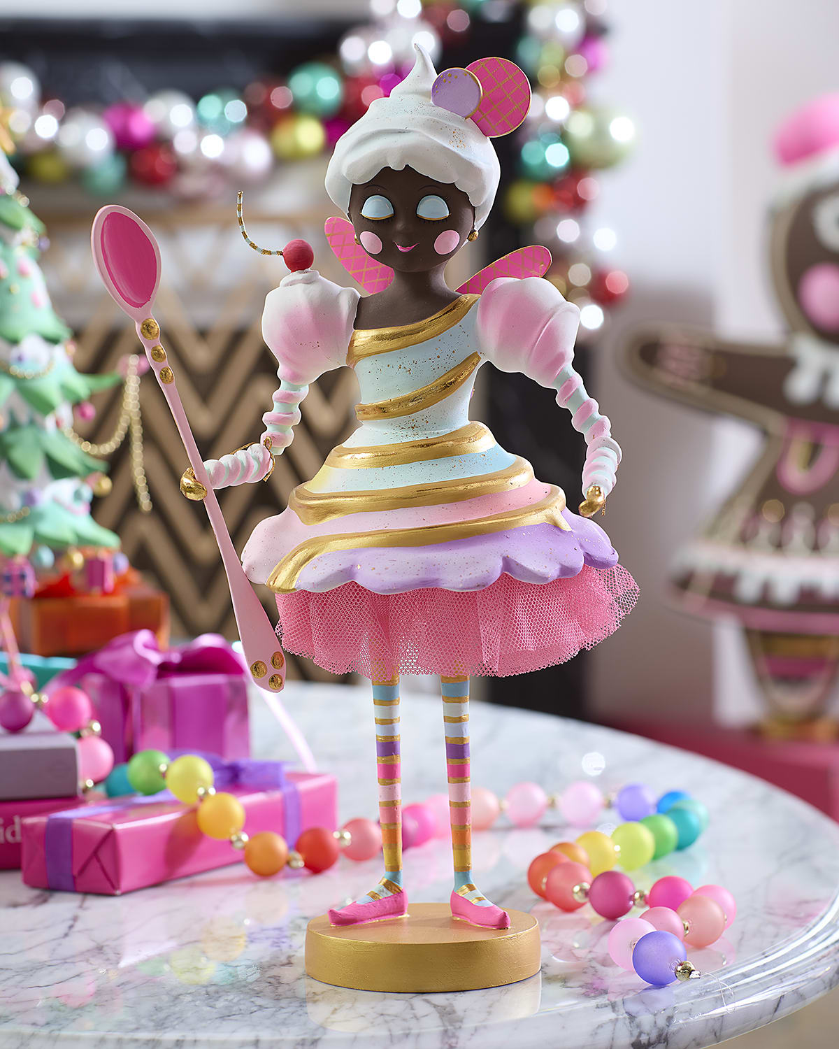 Glitterville Black Lickowish Tabletop Figurine, 16"