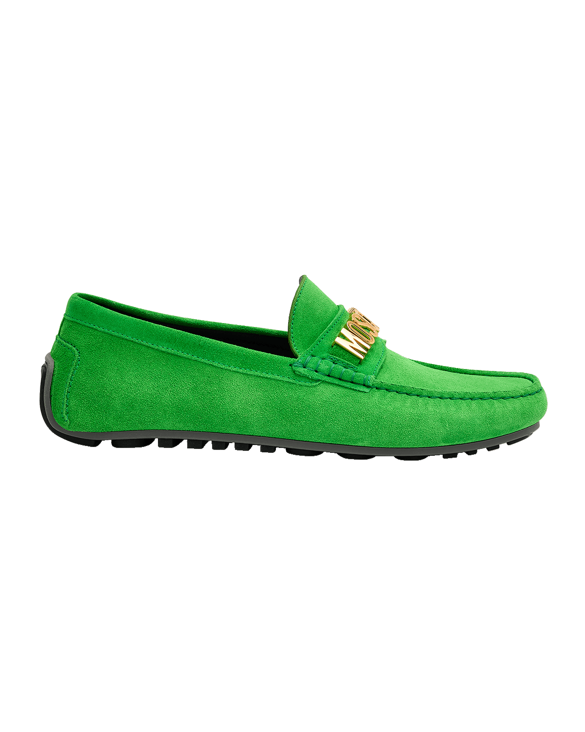 Moschino Men's Leather Logo Driving Shoes