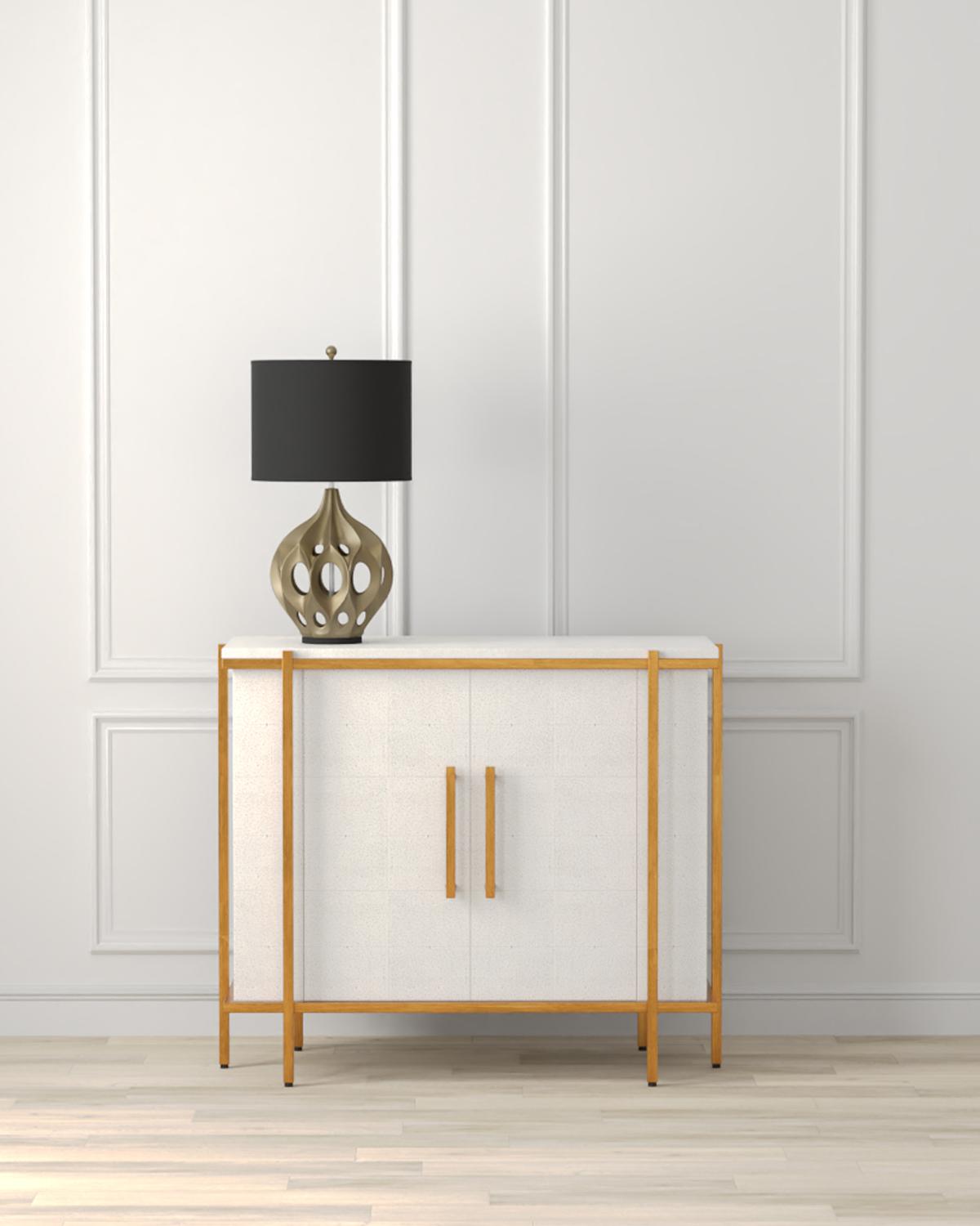 Blakely 2-Door Faux Shagreen Chest