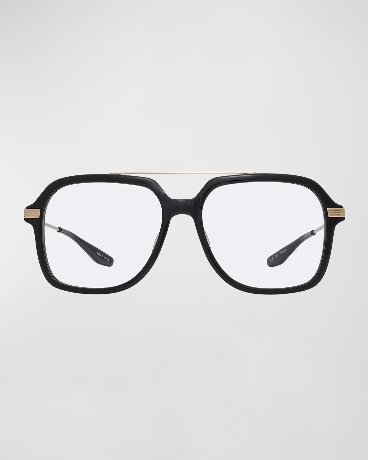 Barton Perreira D. Ellis Zyl & Titanium Square Glasses
