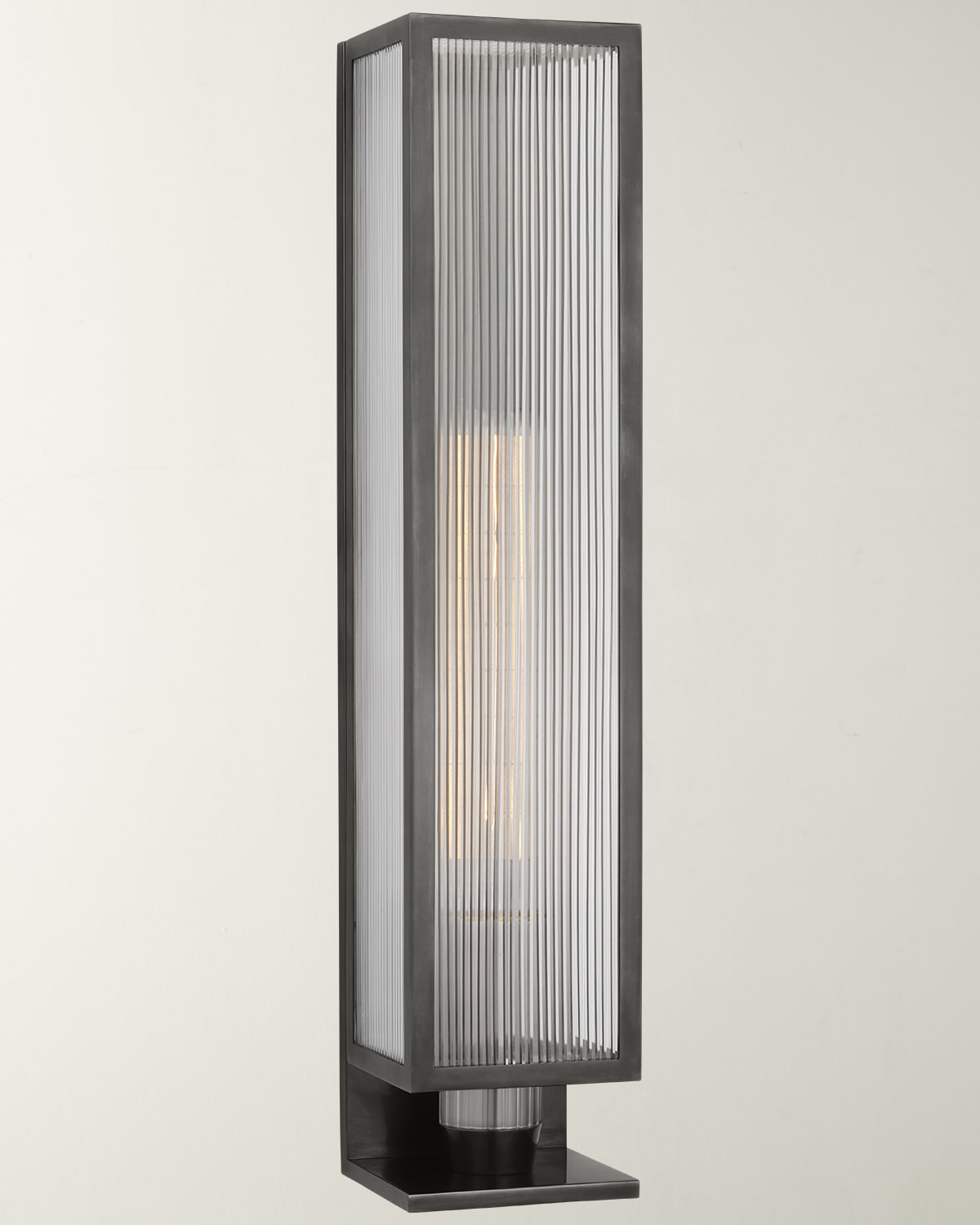 Visual Comfort Signature York Single Box Outdoor Sconce By Barbara Barry In Gray
