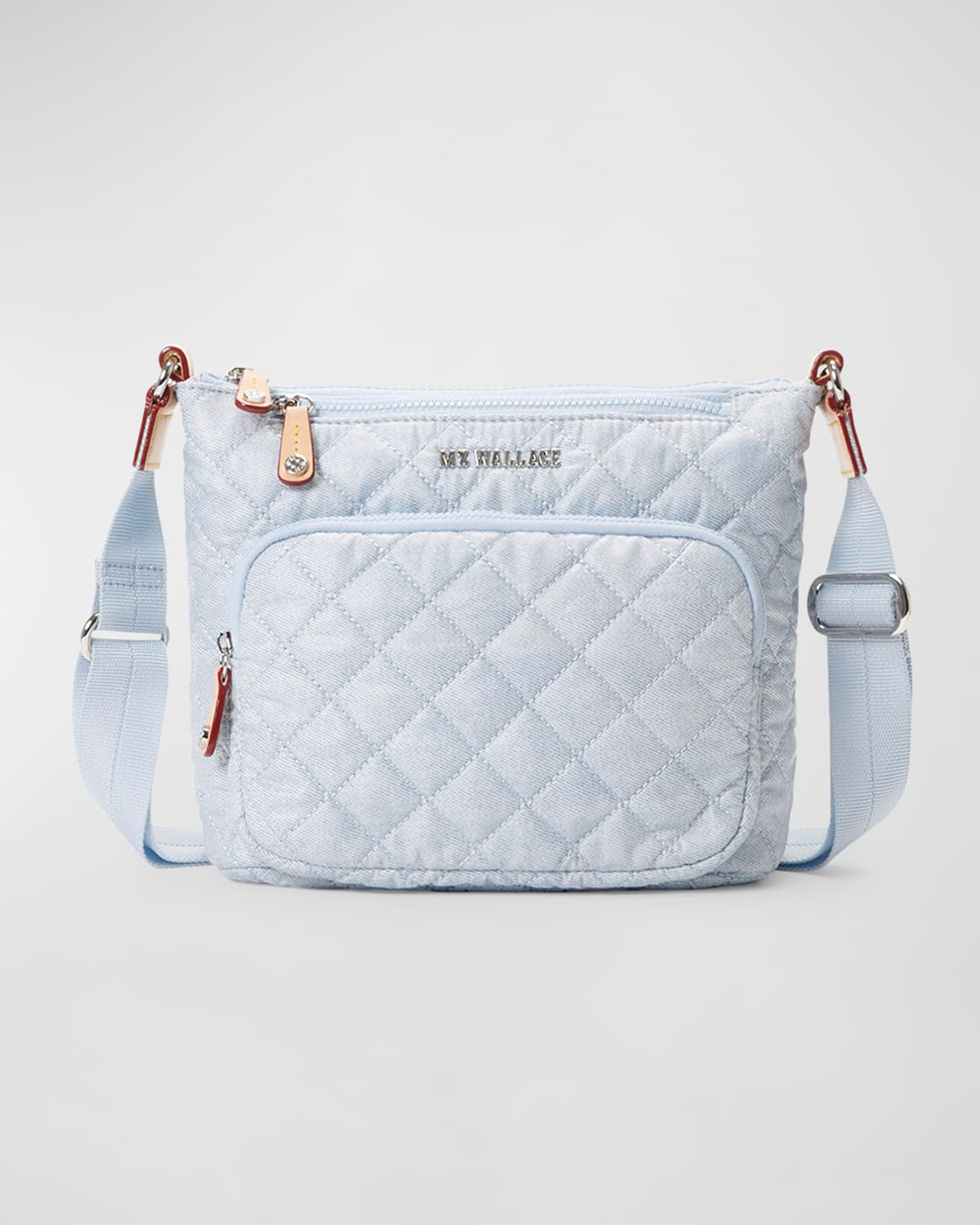 MZ WALLACE Metro Scout Deluxe Denim Quilted Crossbody Bag