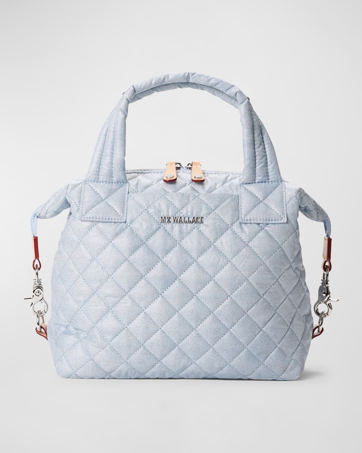 MZ WALLACE Sutton Deluxe Small Denim Quilted Crossbody Bag