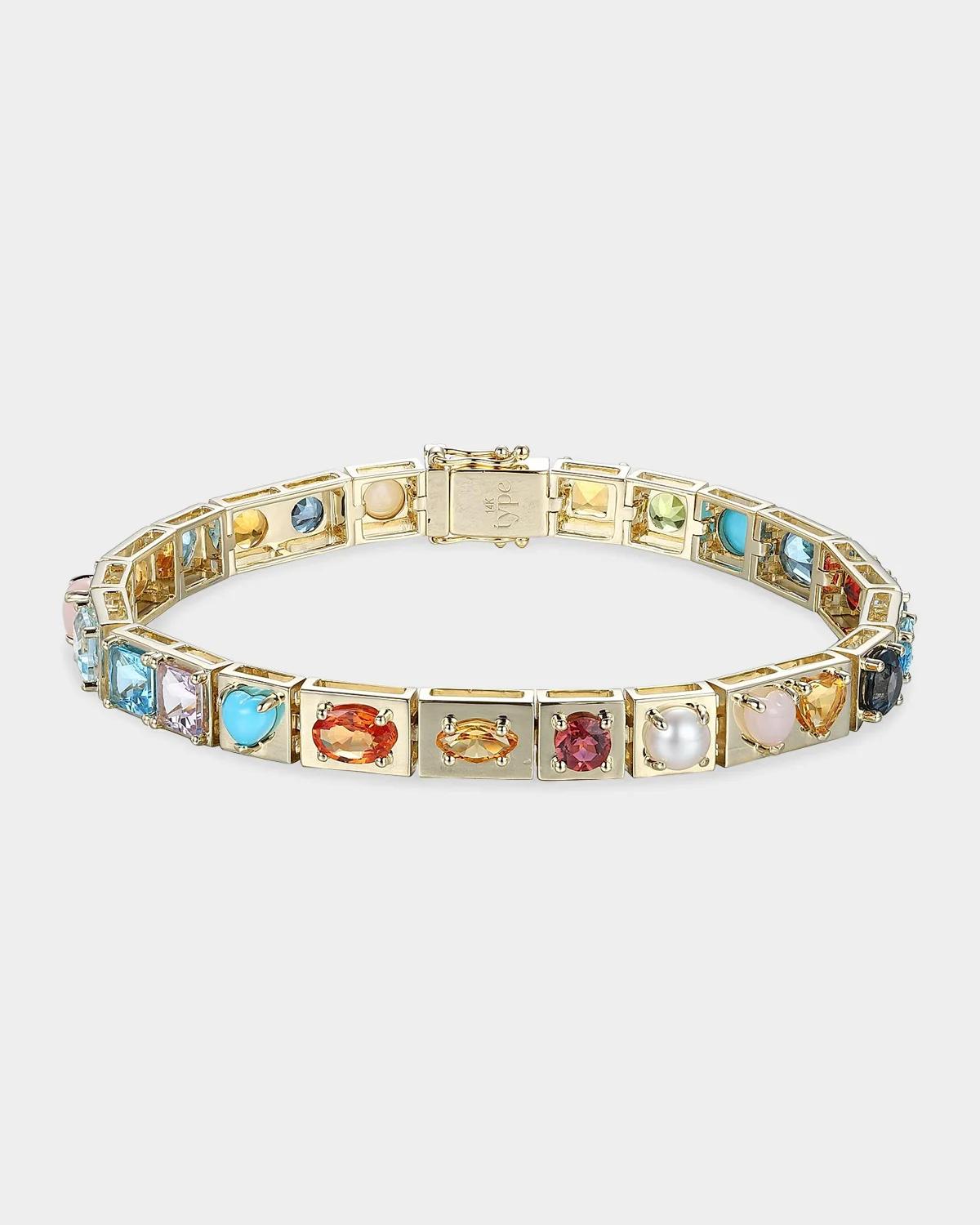 14k Gold The Lego Collection Multi-Stone Bracelet