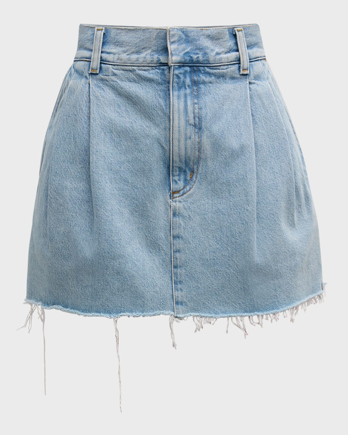 AGOLDE Becker A-Line Denim Mini Skirt