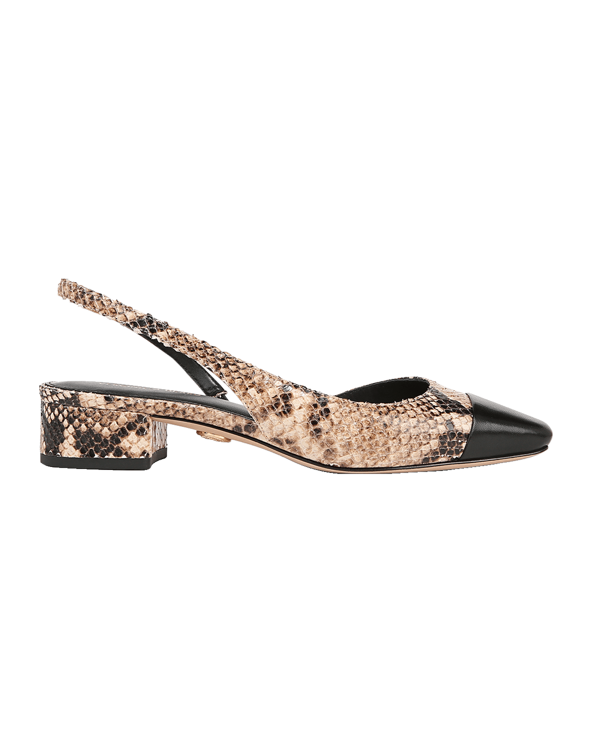 Veronica Beard Cecile Embossed Leather Slingback Flats