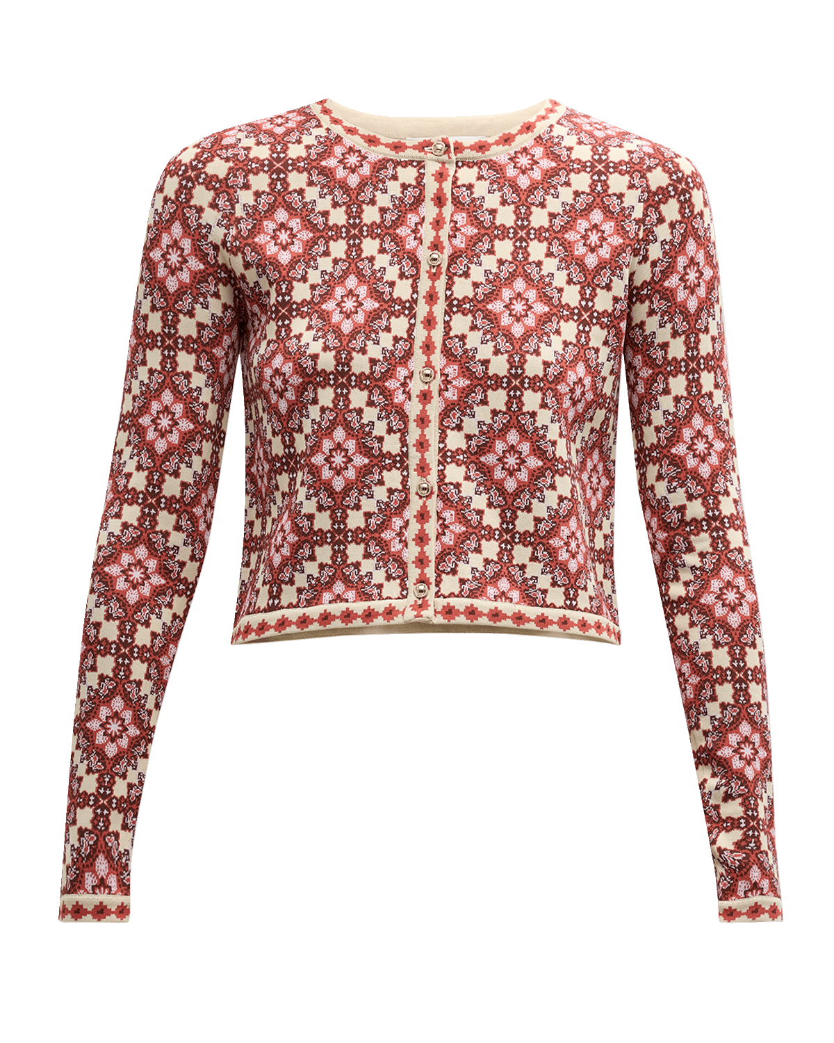 Cara Cara Bethany Fitted Jacquard Cardigan