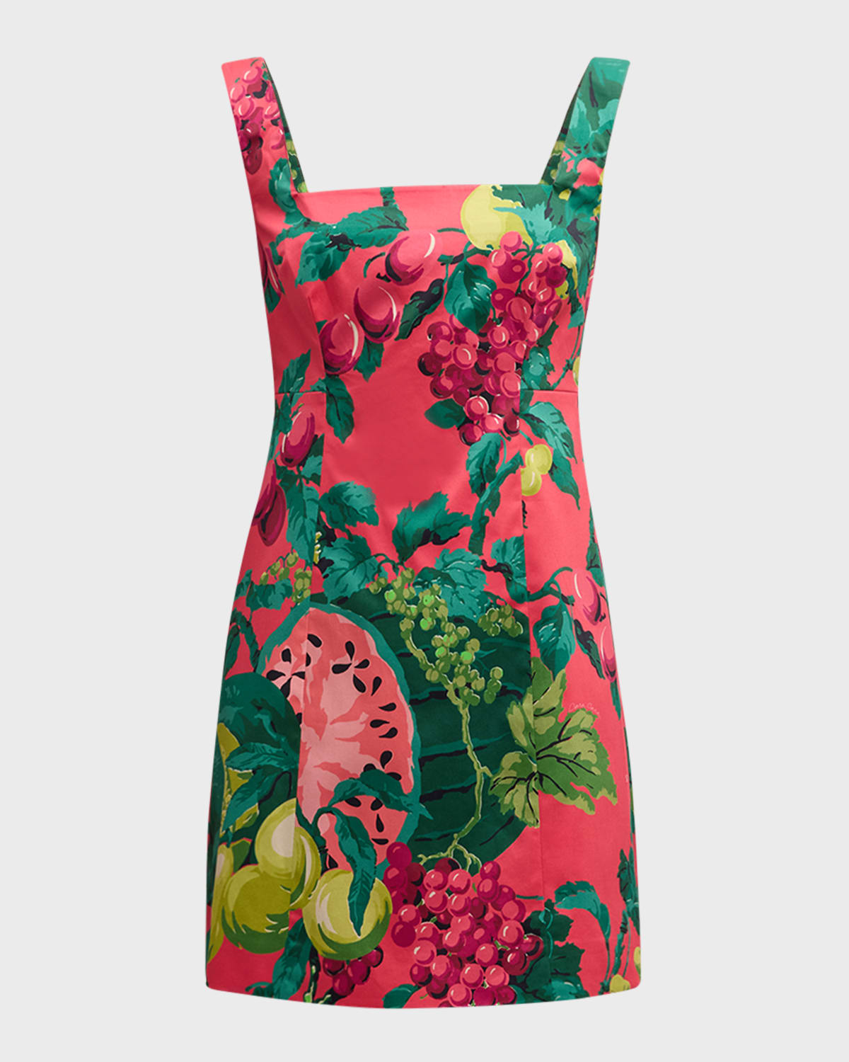 Cara Cara Anna Floral Cotton Poplin Square-Neck Mini Dress