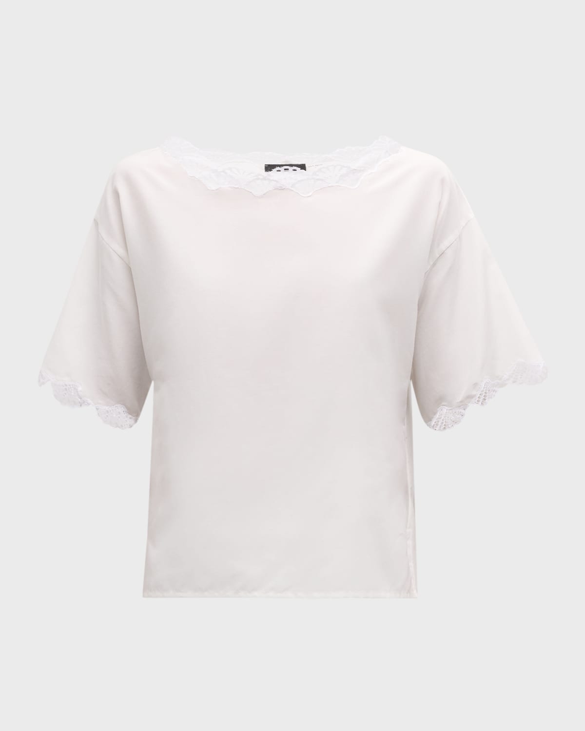 Natori Colette Cropped Lace-Trim Pajama Set