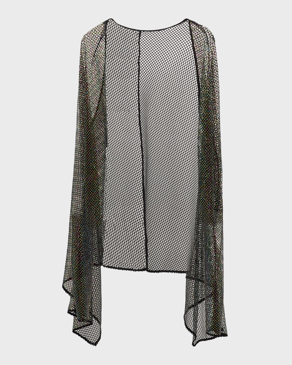 LAPOINTE Rhinestone Mesh Short Caftan