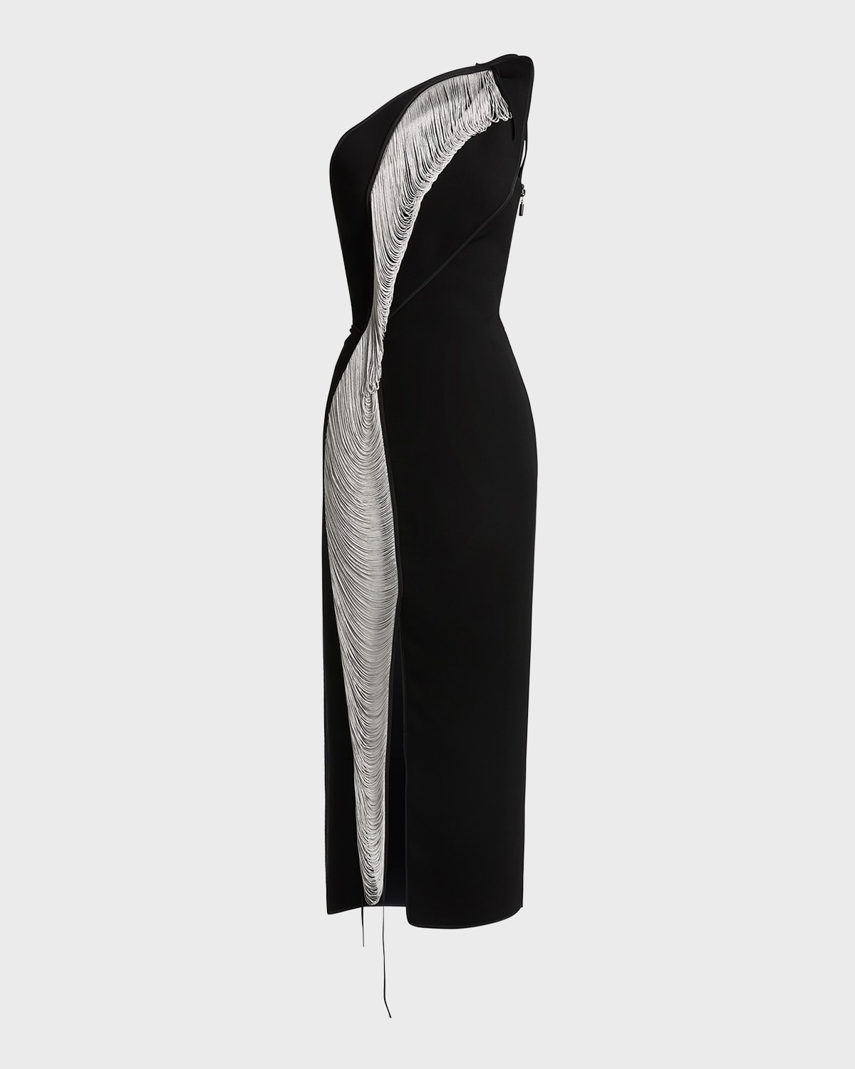 Maticevski Sacrifice Sheath Dress with Fringe Detail