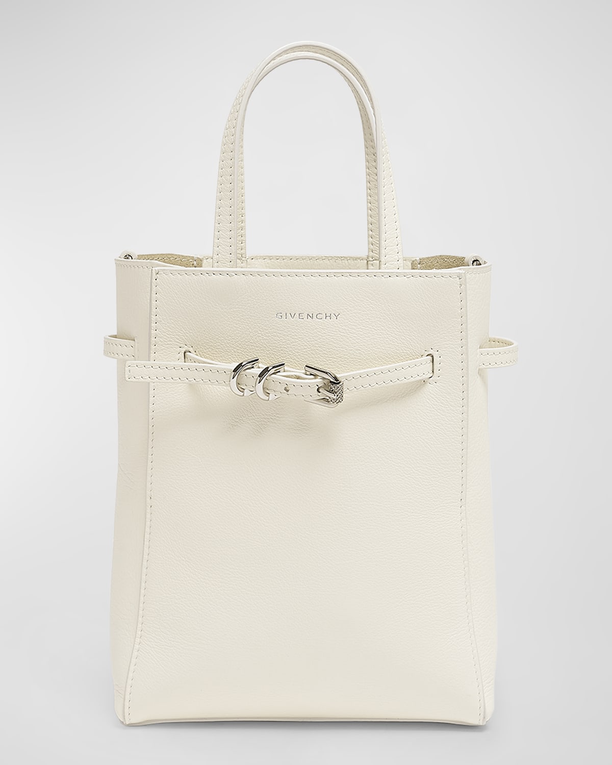 Givenchy Voyou Mini North-South Tote Bag in Tumbled Leather