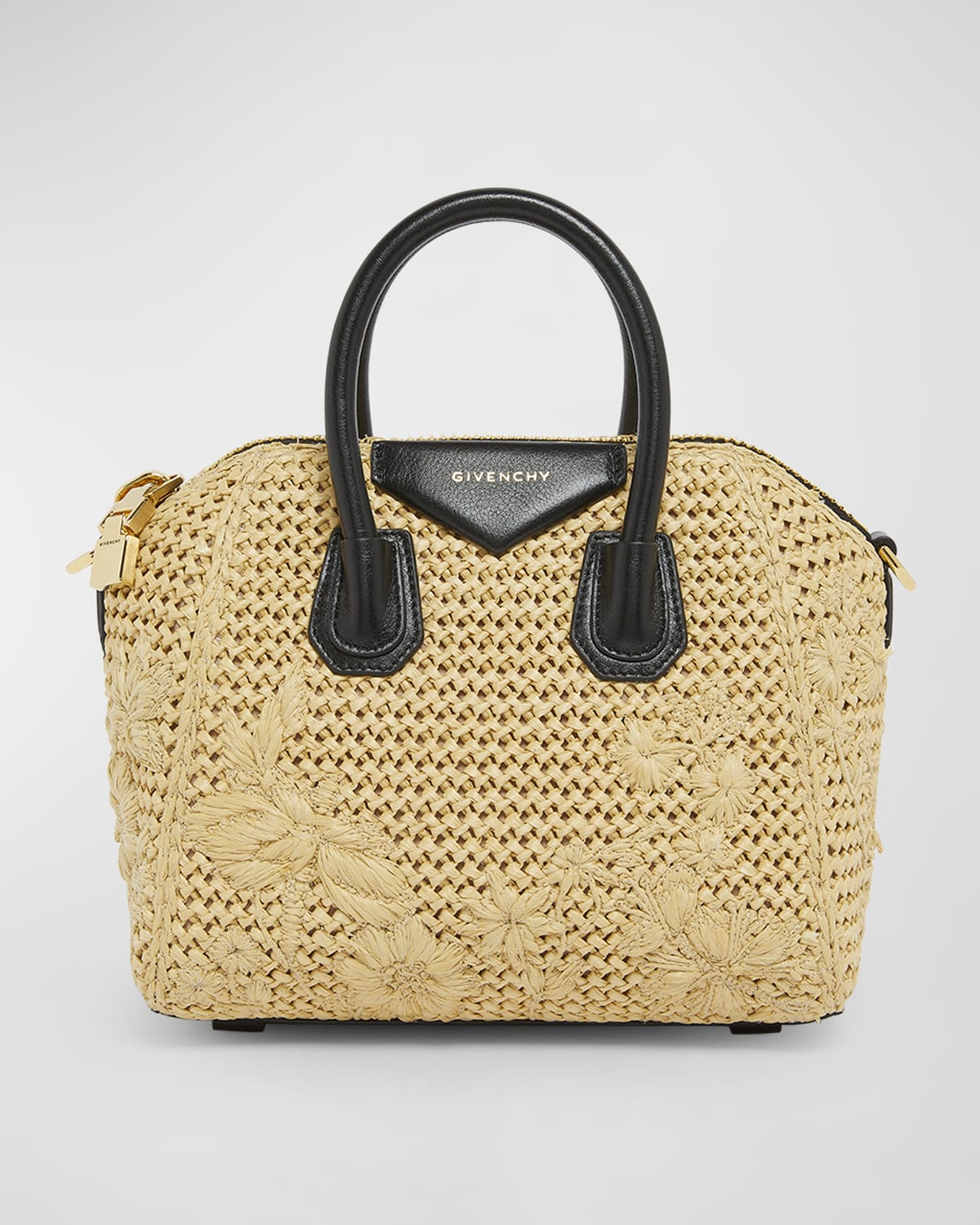 Givenchy Antigona Mini Top-Handle Bag with Flower Embroidery