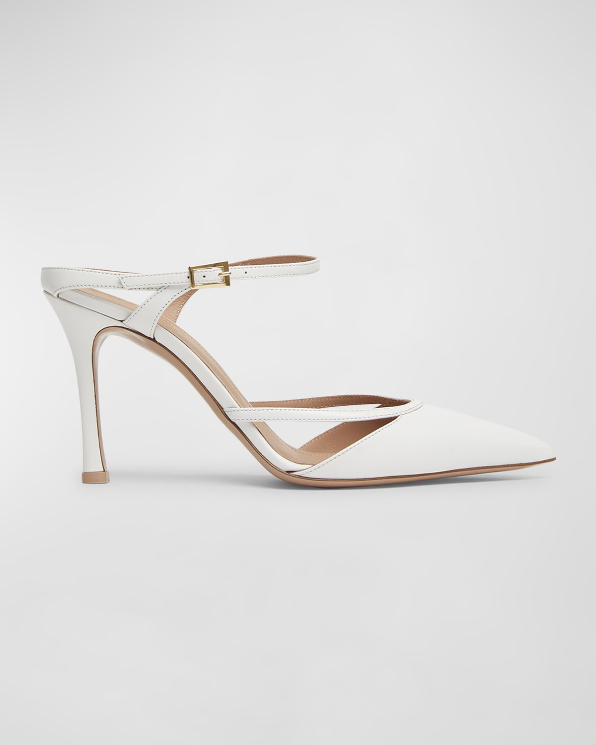 Malone Souliers Yola Napa Cutout Mule Pumps