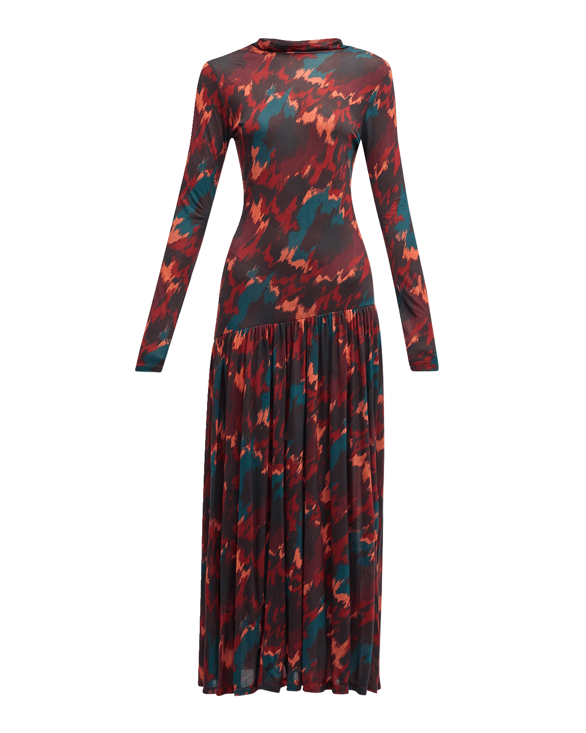 Ulla Johnson Fernanda Printed Long-Sleeve Maxi Dress