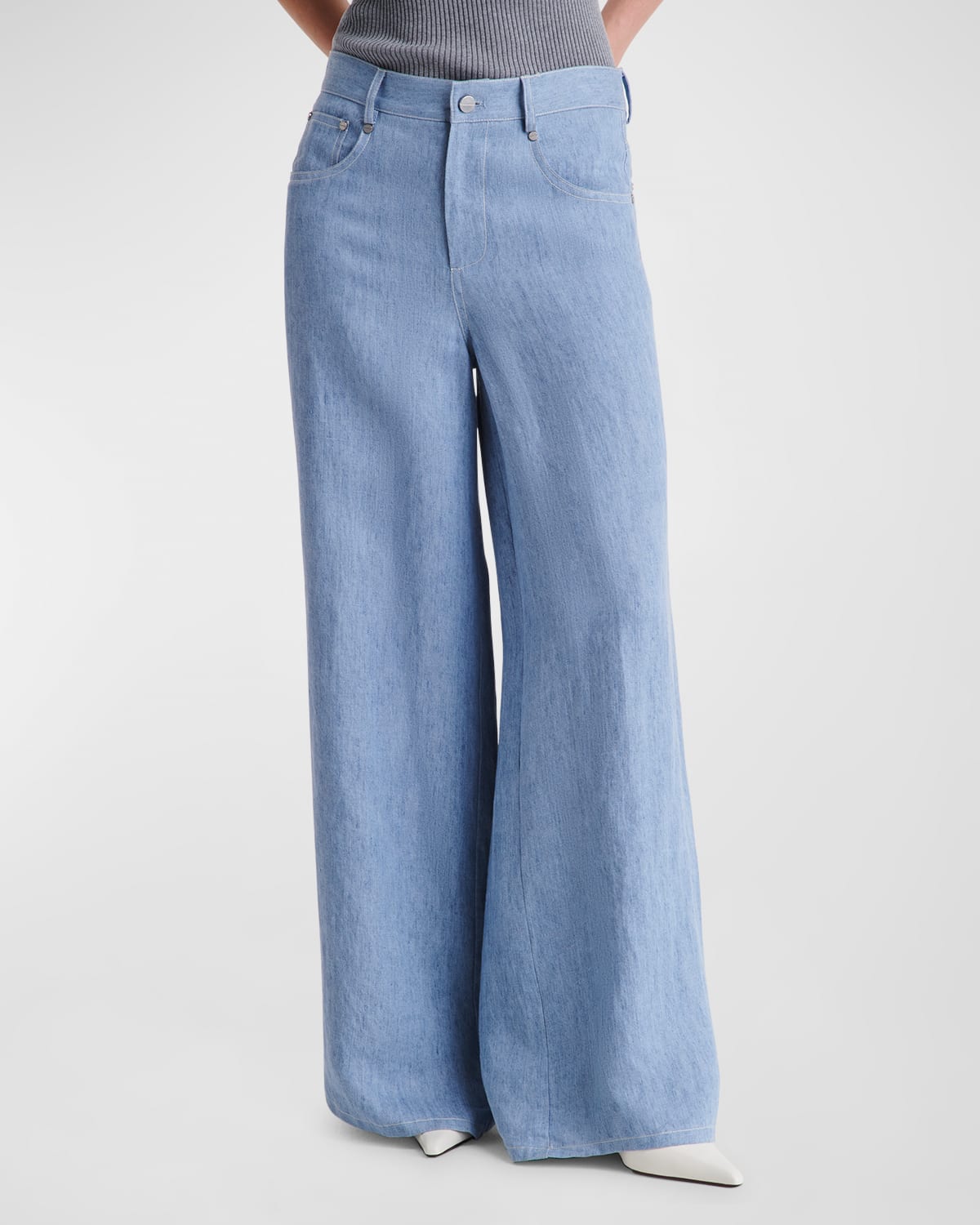 TWP Tiny Dancer Wide-Leg Denim Jeans