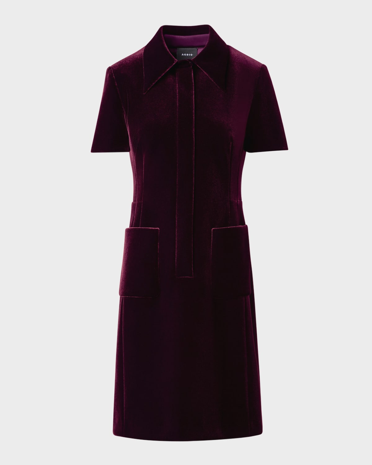 Akris Neoprene Velvet Shirtdress