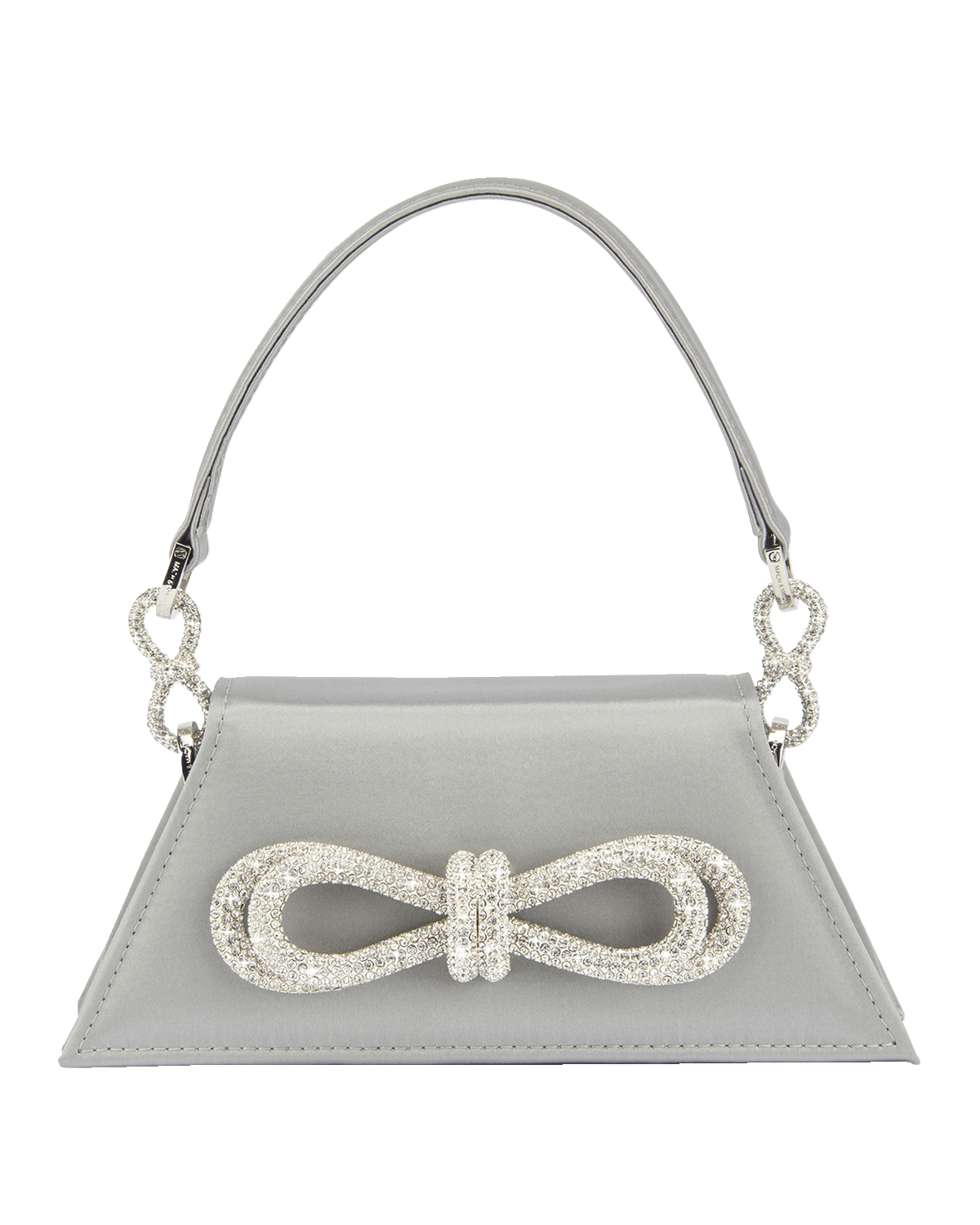 MACH & MACH Samantha Embellished Bow Satin Top-Handle Bag