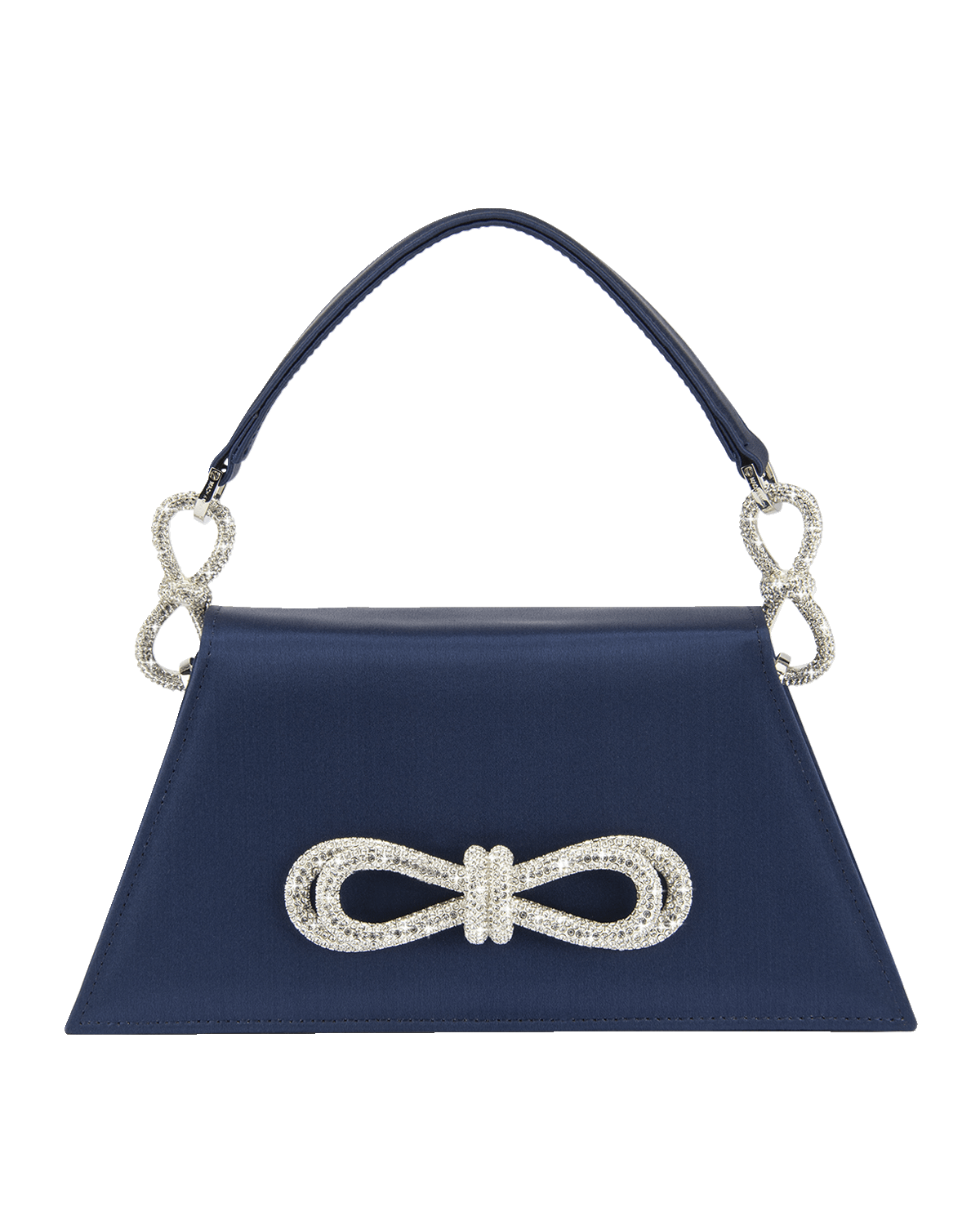 MACH & MACH Samantha Embellished Bow Satin Top-Handle Bag