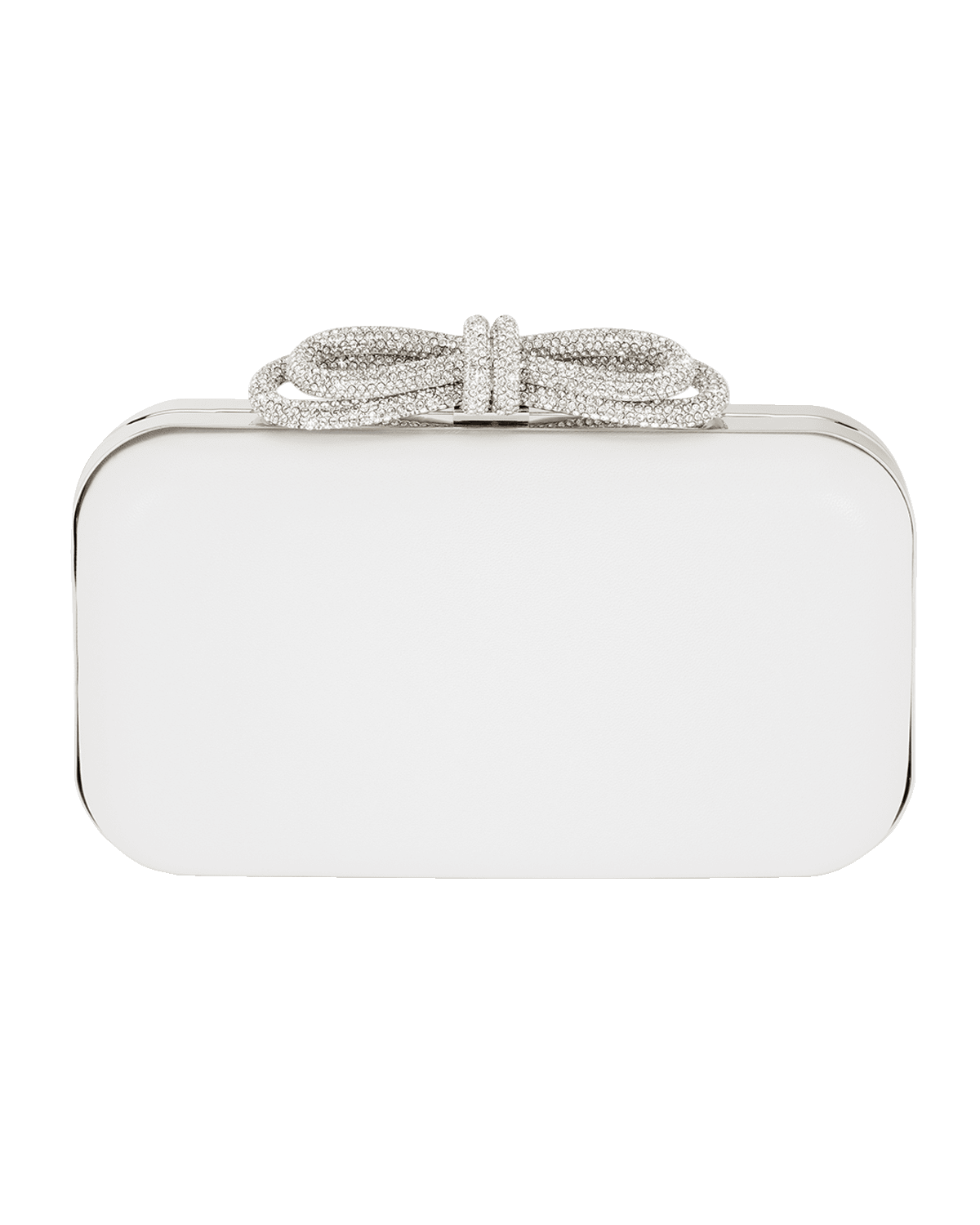 MACH & MACH Embellished Bow Leather Clutch Bag