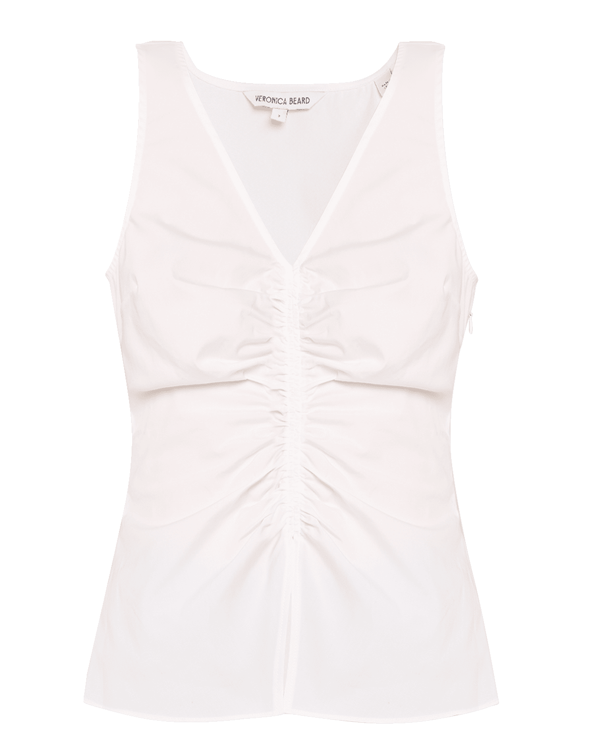 Veronica Beard Oya Tailored Stretch Cotton Tank Top