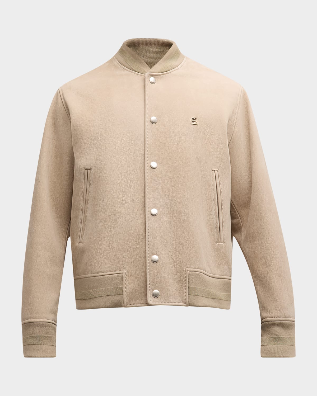 Givenchy Men's Tonal Leather Varsity Jacket