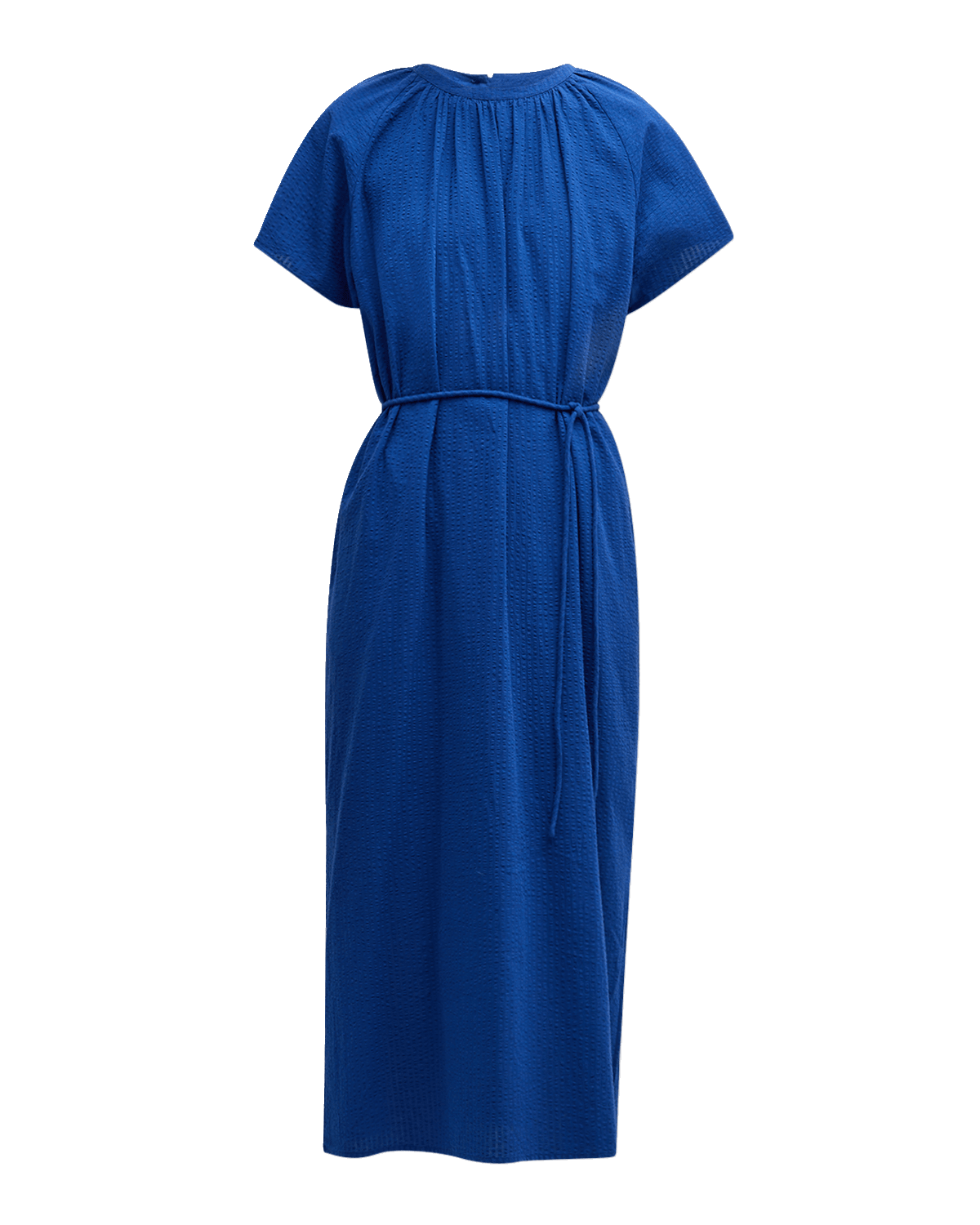 Foemina James Ruched Seersucker Midi Dress