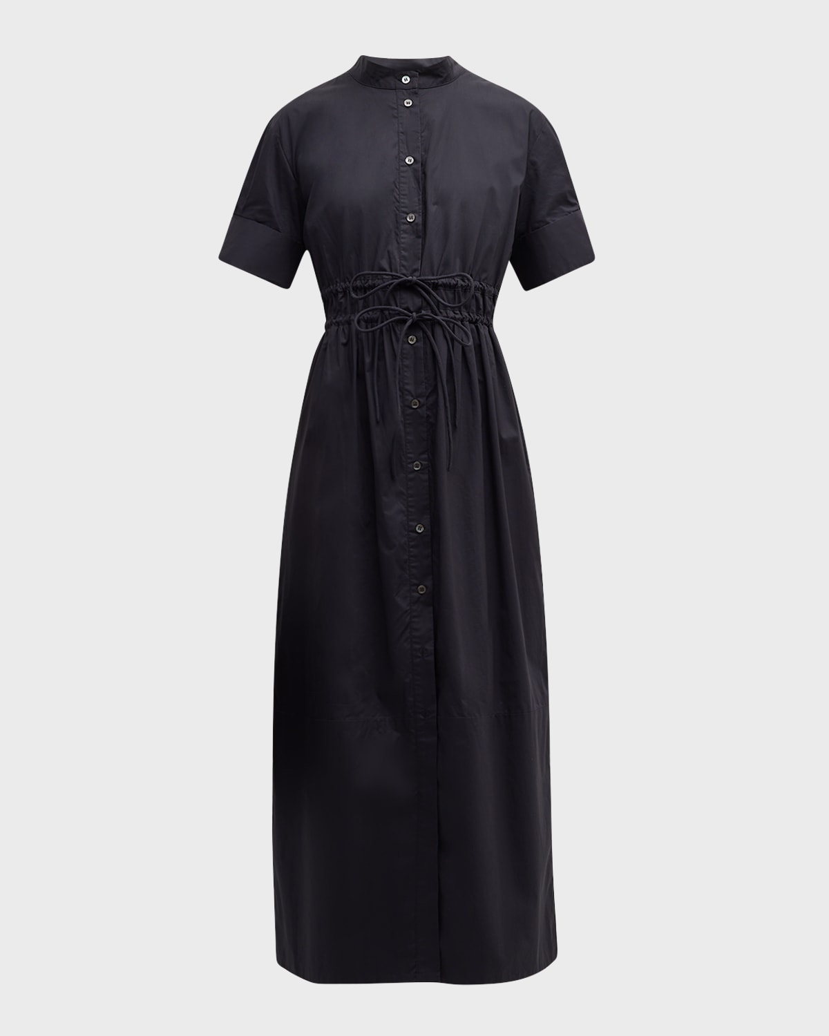 Foemina Jack Drawstring Organic Cotton Midi Shirtdress