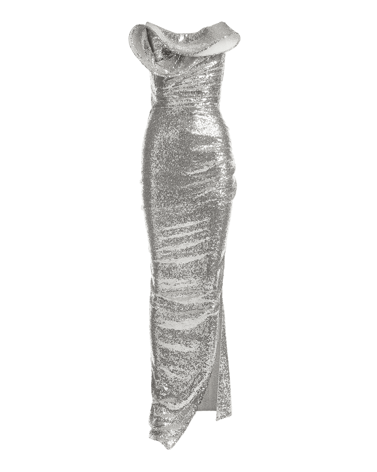 Maticevski Exhilarate Frill Strapless Sequined Gown