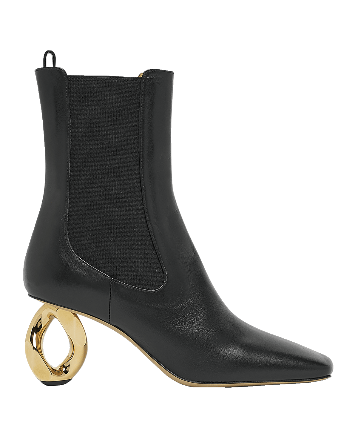 JW Anderson Leather Chain-Heel Chelsea Ankle Boots