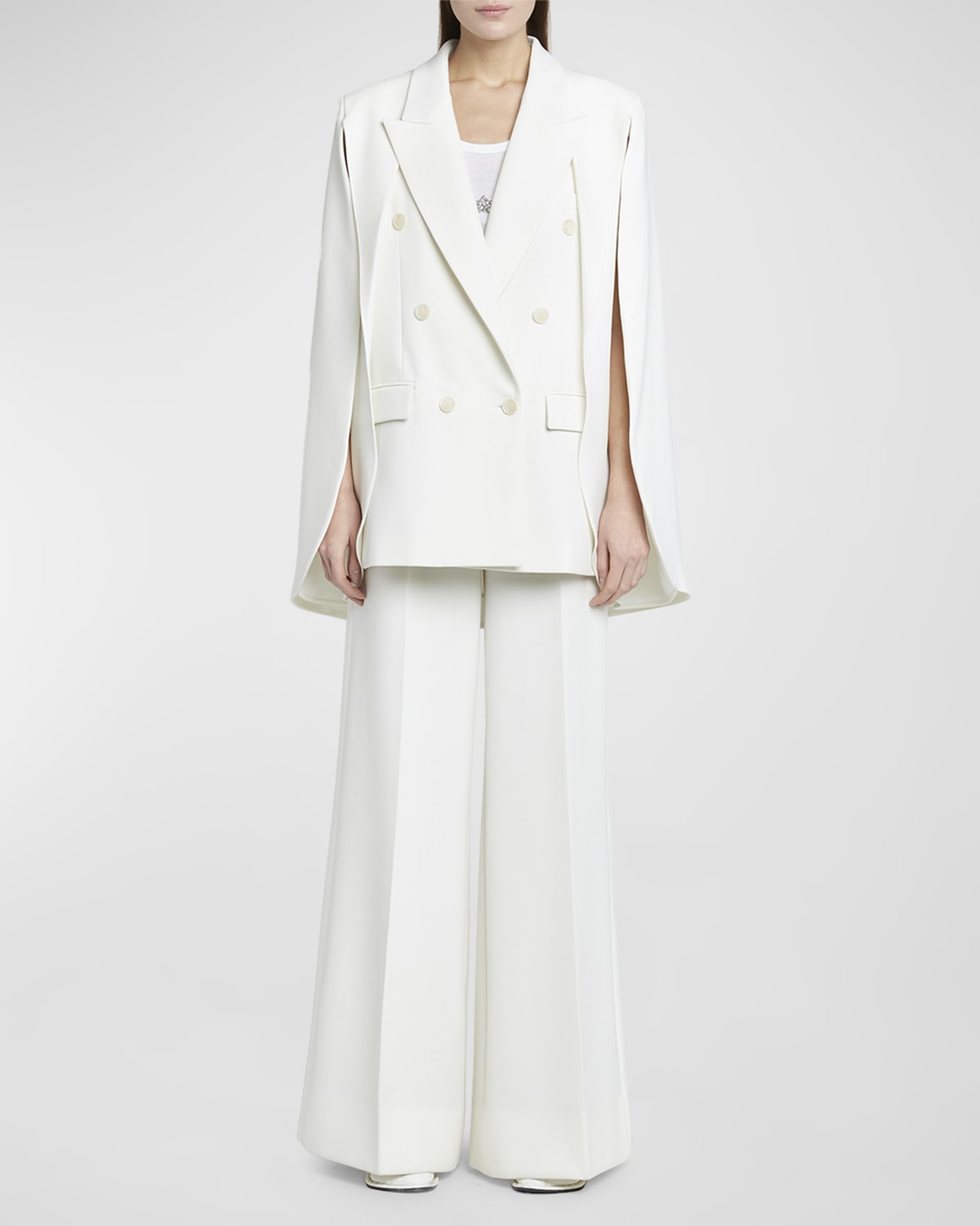 Stella McCartney Double-Breasted Tailored Cape Jacket