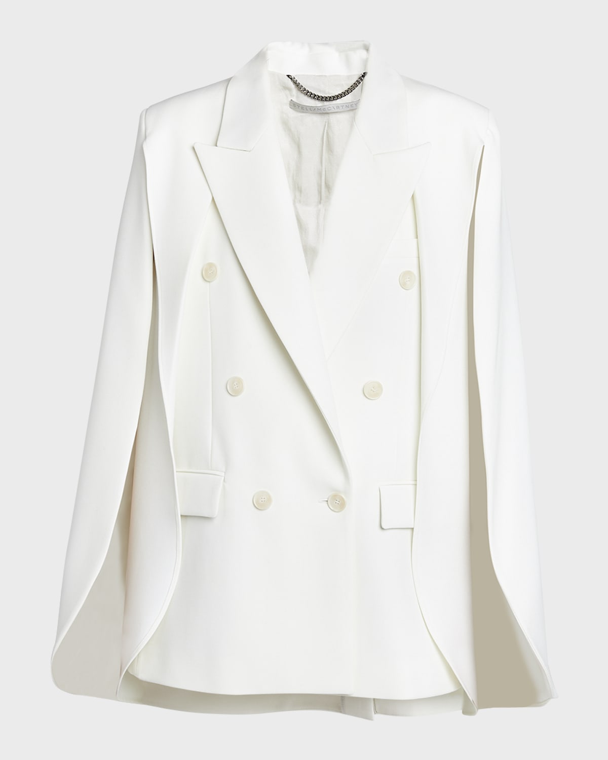 Stella McCartney Double-Breasted Tailored Cape Jacket