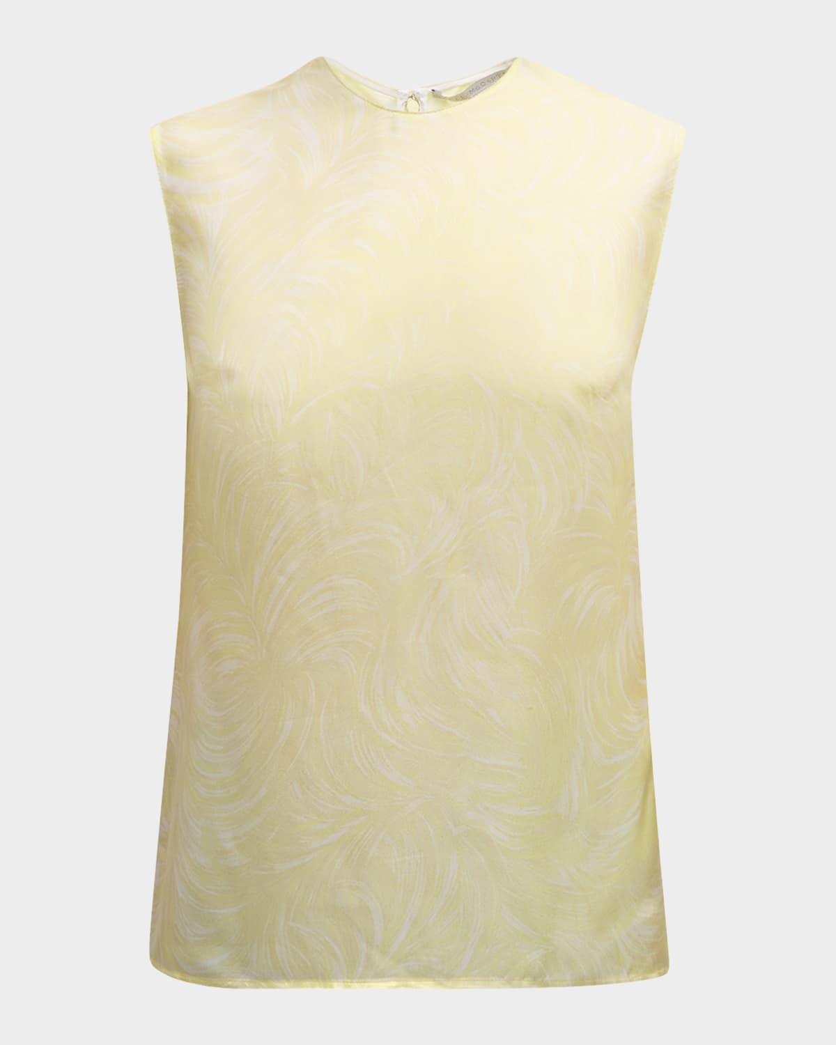 Stella McCartney Feather Print Silk Top