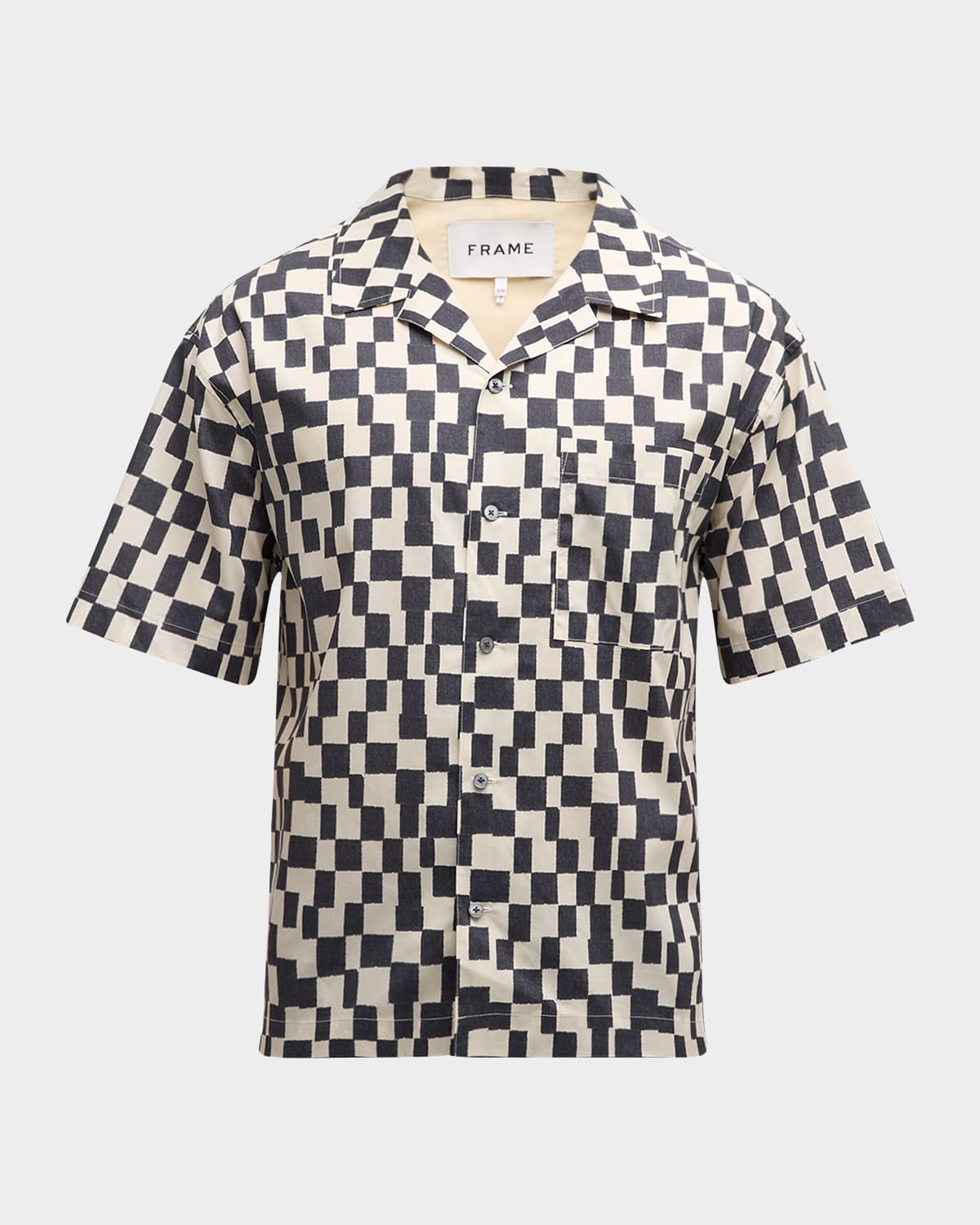 FRAME Men's Vintage-Print Camp Shirt