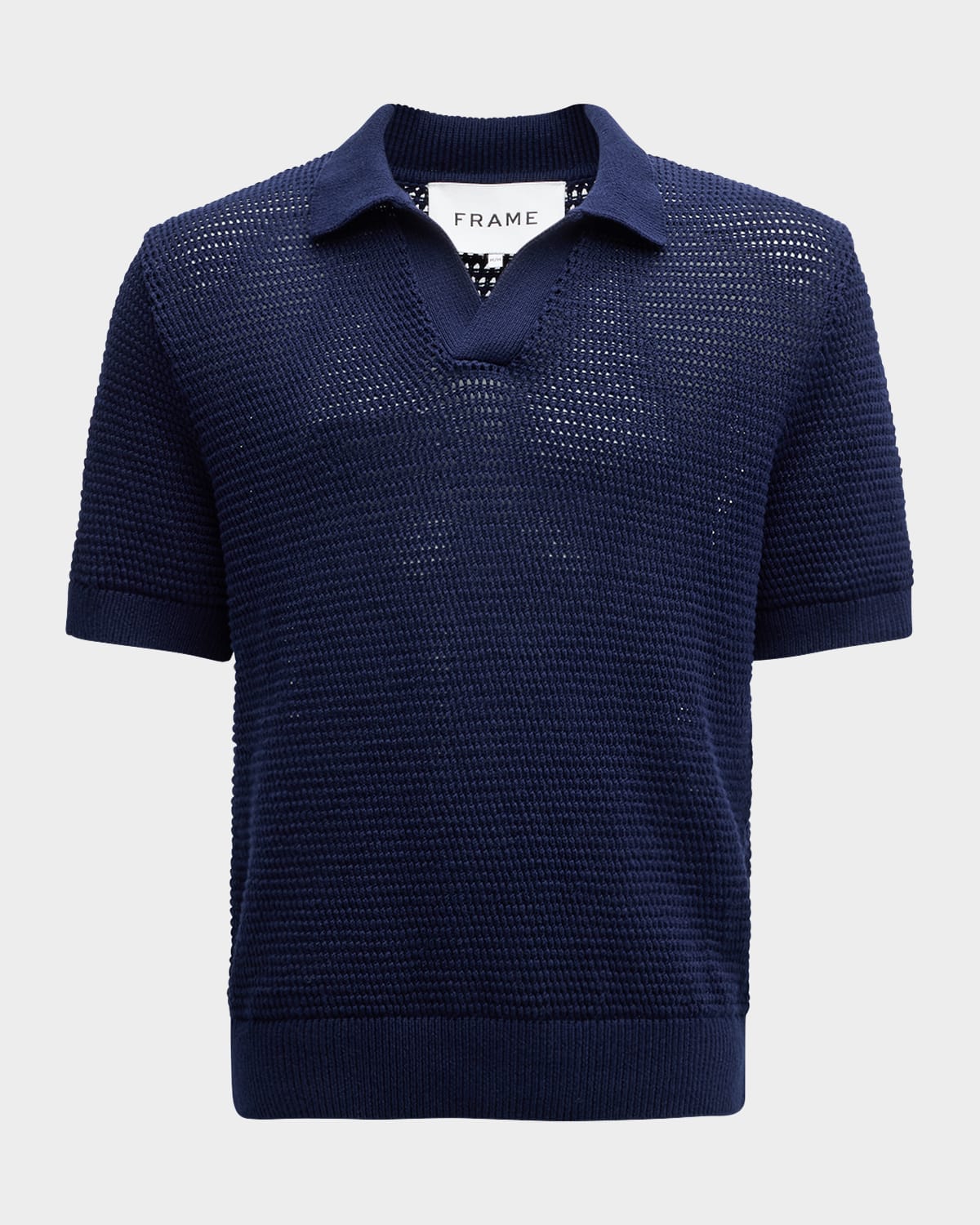 FRAME Men's Cotton-Silk Polo Sweater