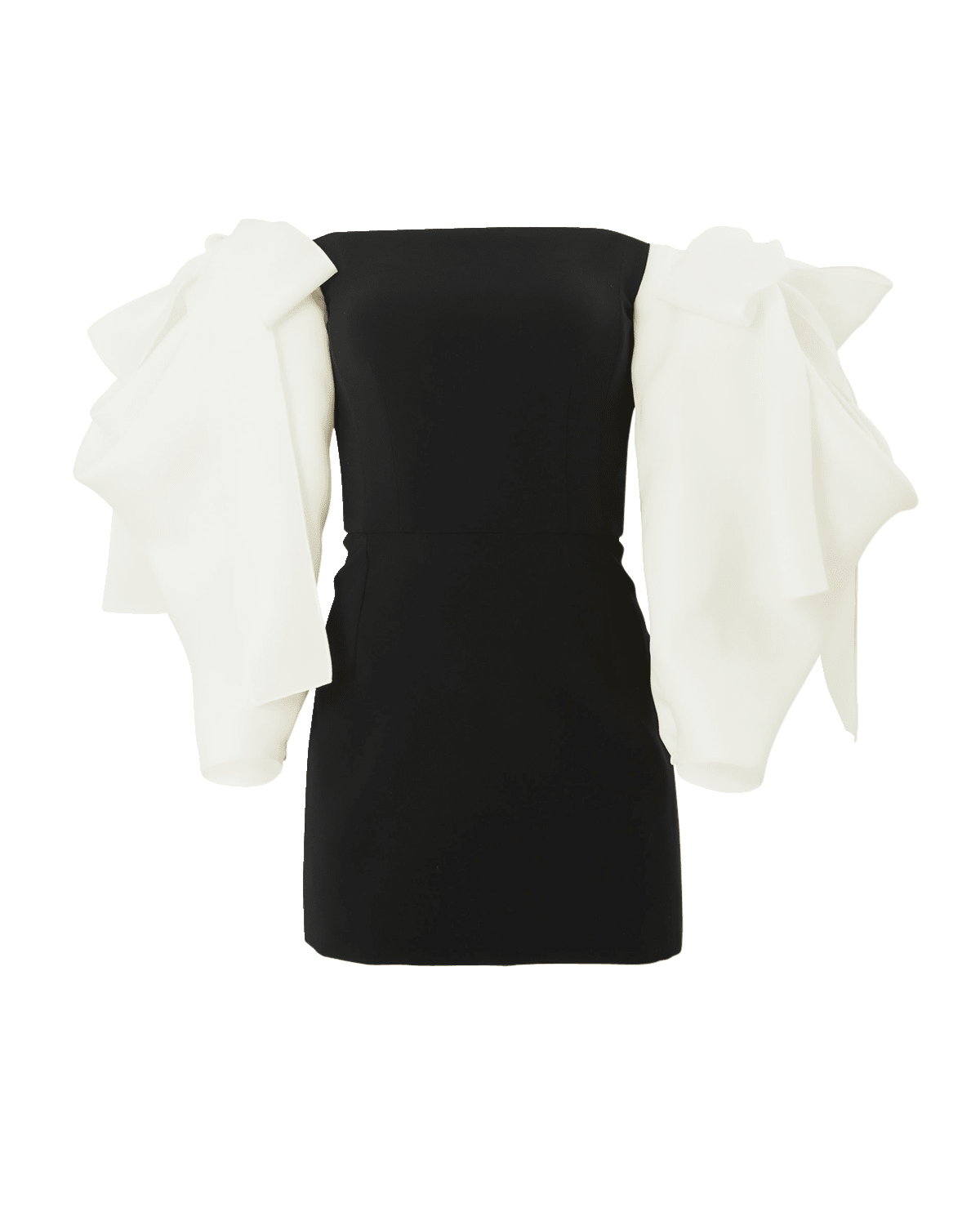 Carolina Herrera Off-Shoulder Mini Dress with Draped Bow Sleeves