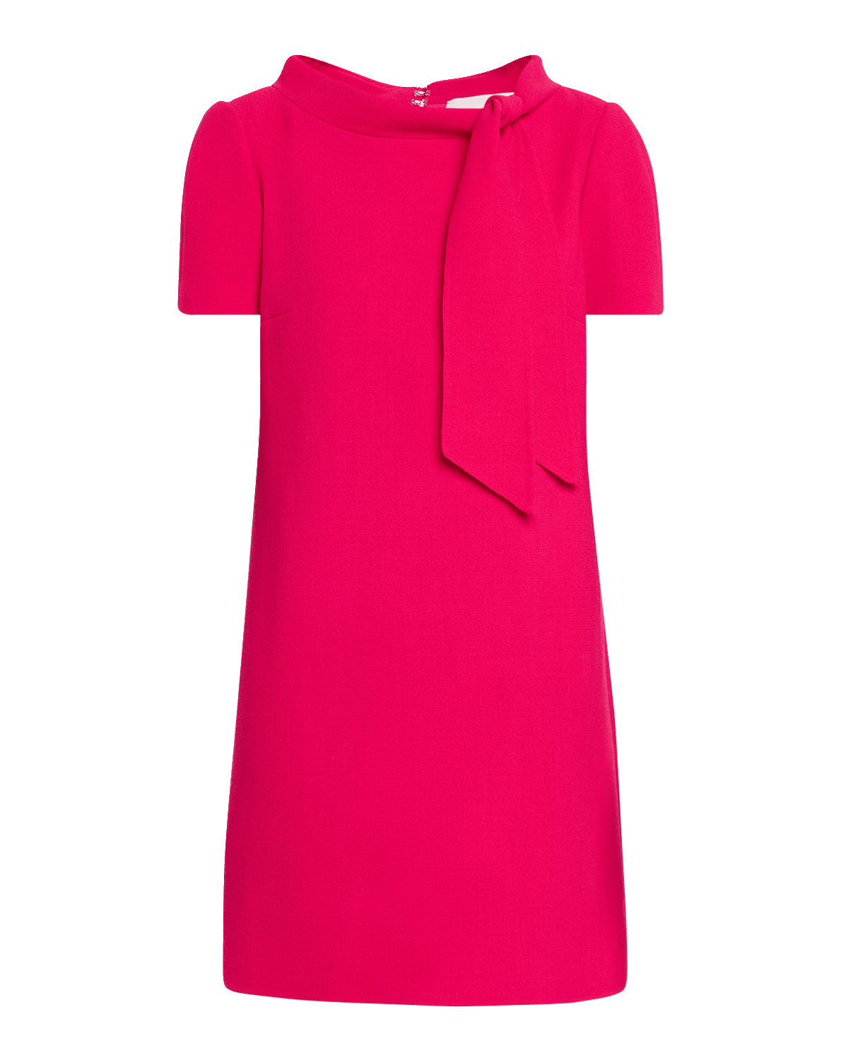 Carolina Herrera Tie Boat Neck Wool Mini Dress