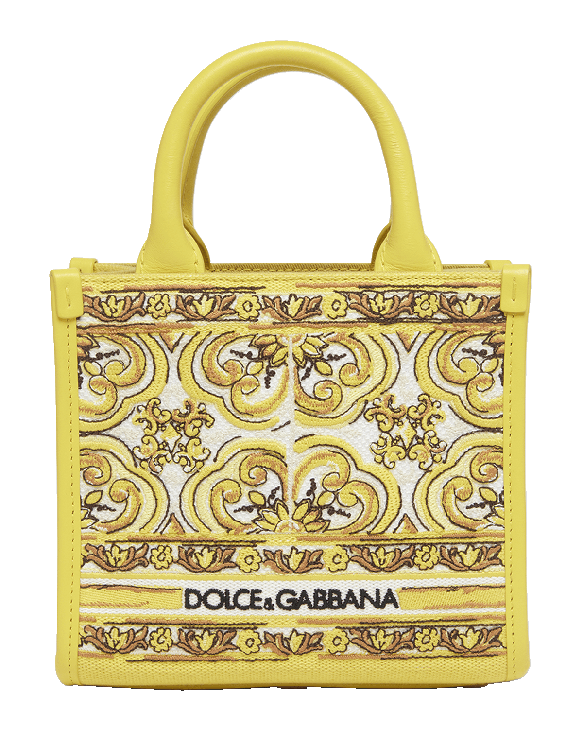Dolce&Gabbana Small Textile Printed Shopper Top-Handle Bag