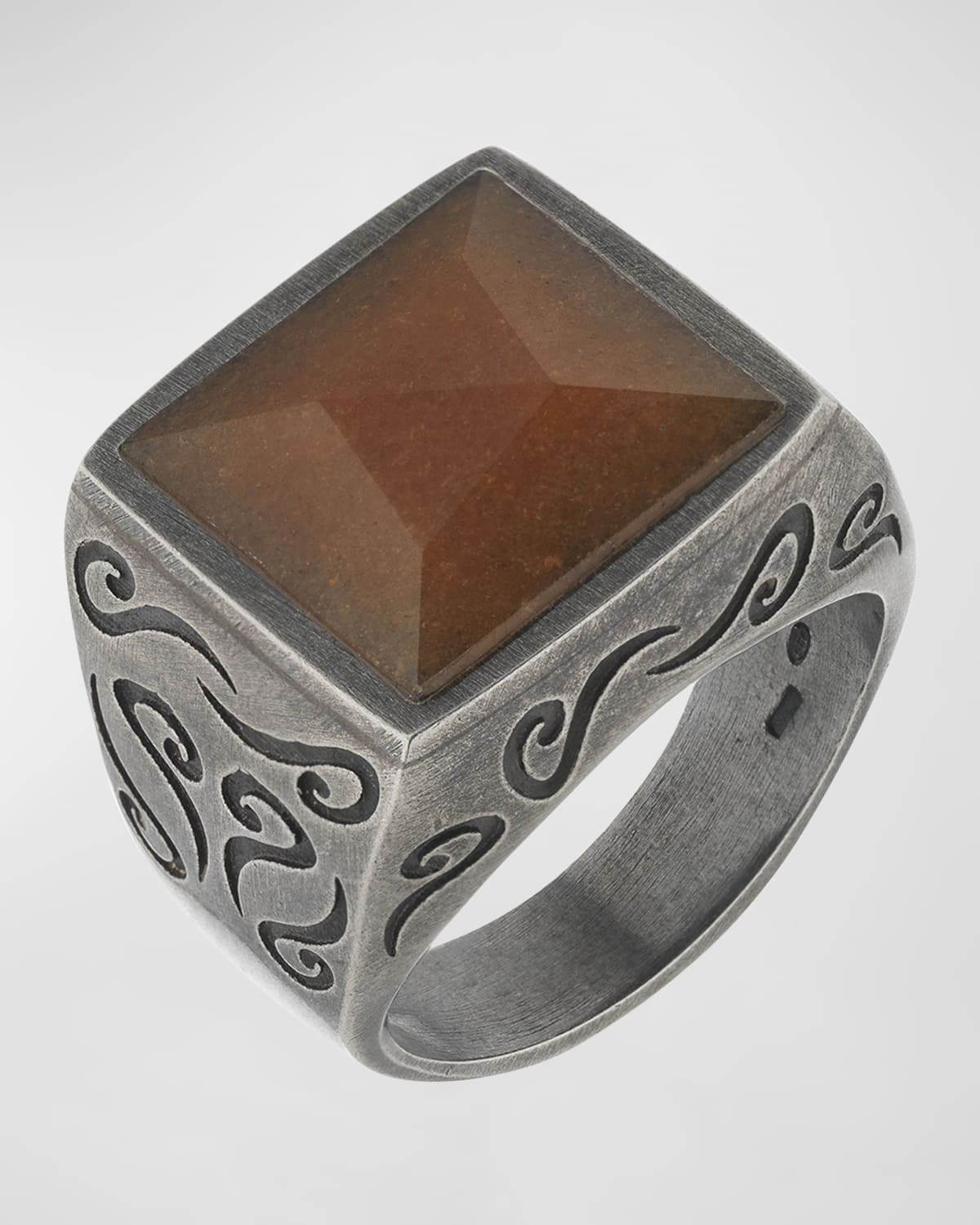 Marco Dal Maso Men 's Ara Square Gemstone Ring