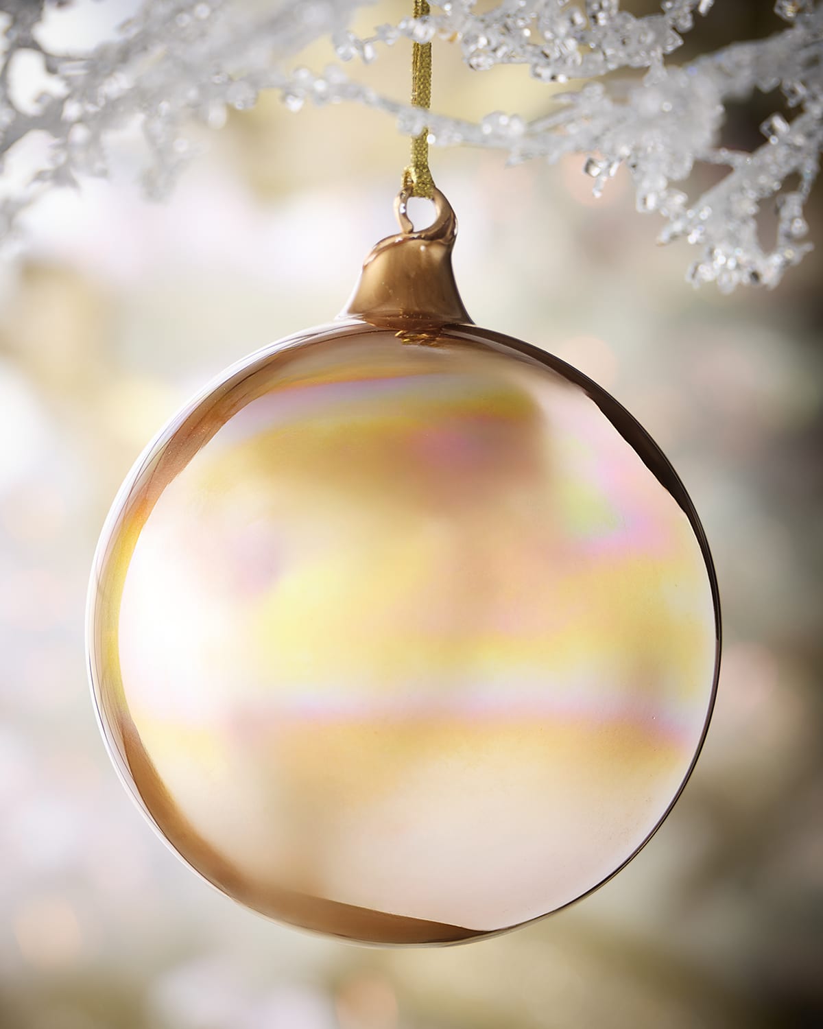 Jim Marvin Pearl Glass Ball Christmas Ornament