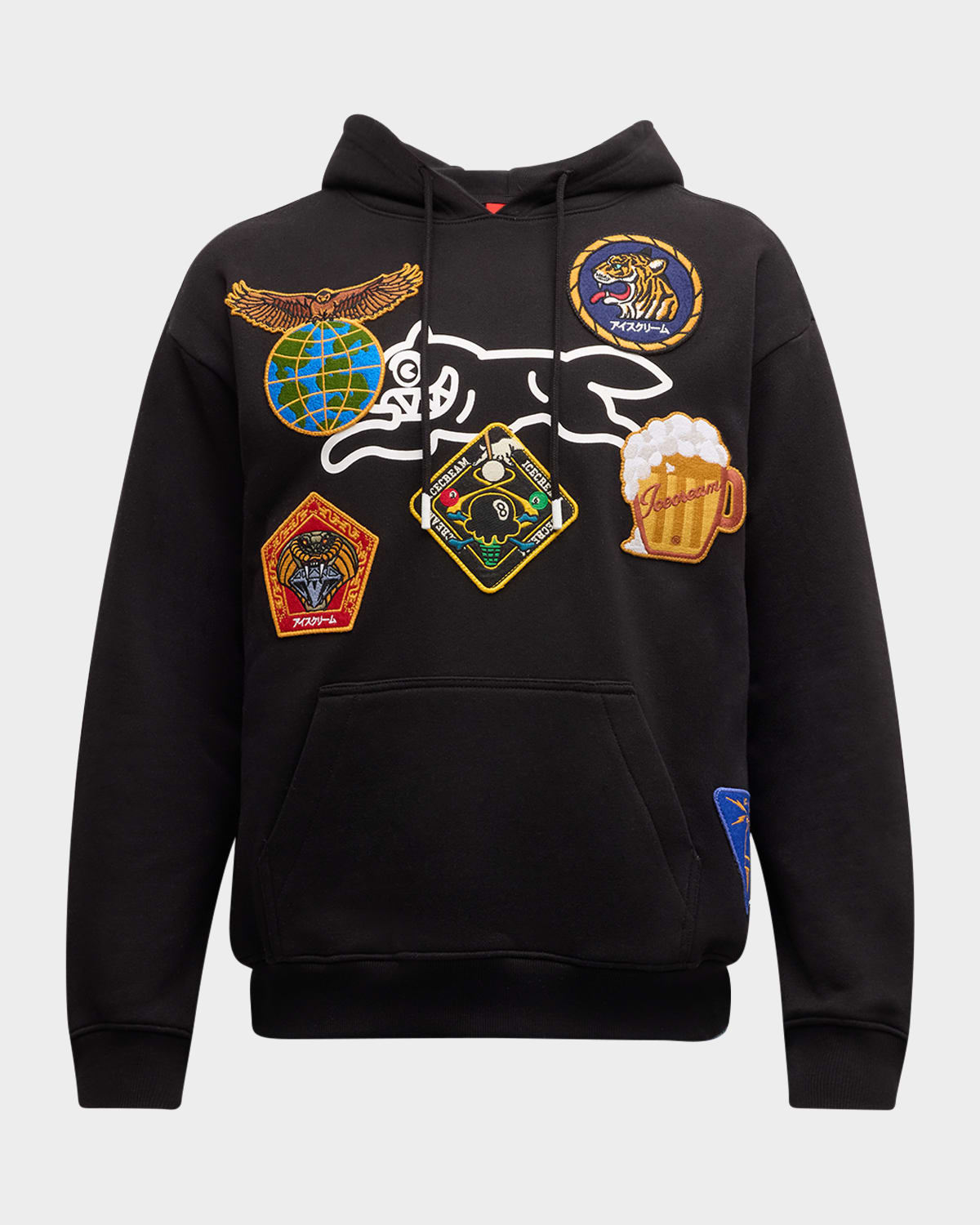 ICECREAM Men's Needles Multi-Patch Hoodie