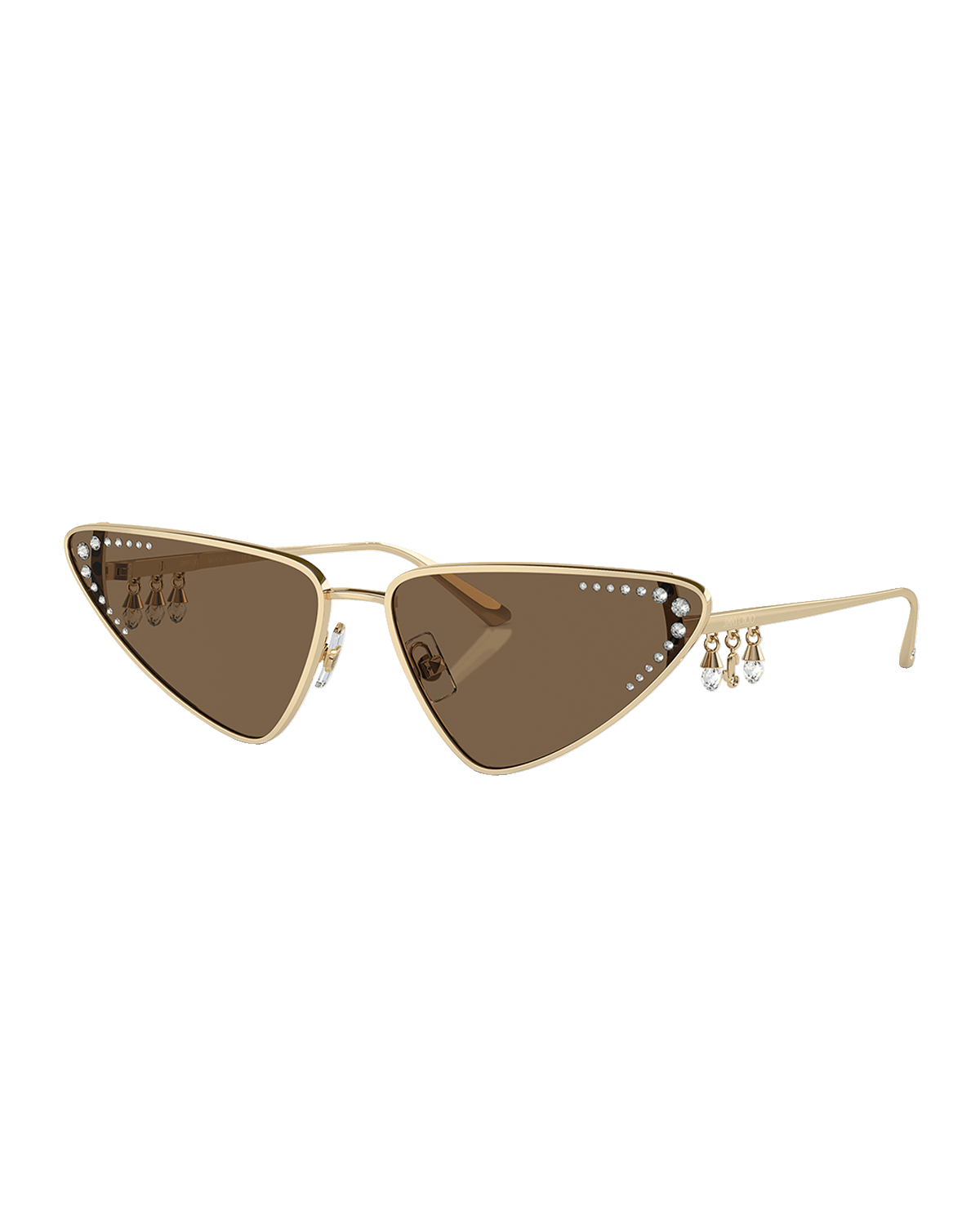 Jimmy Choo Embellished Metal Cat-Eye Sunglasses