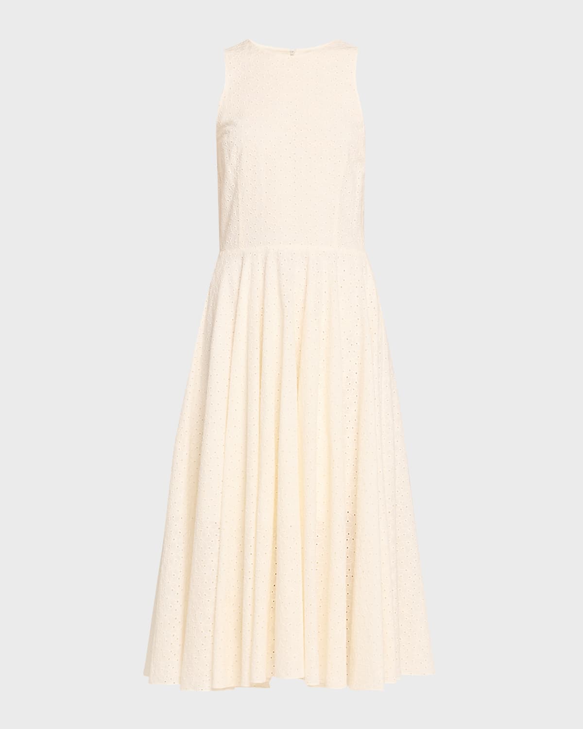 FRAME Sleeveless Eyelet Midi Dress