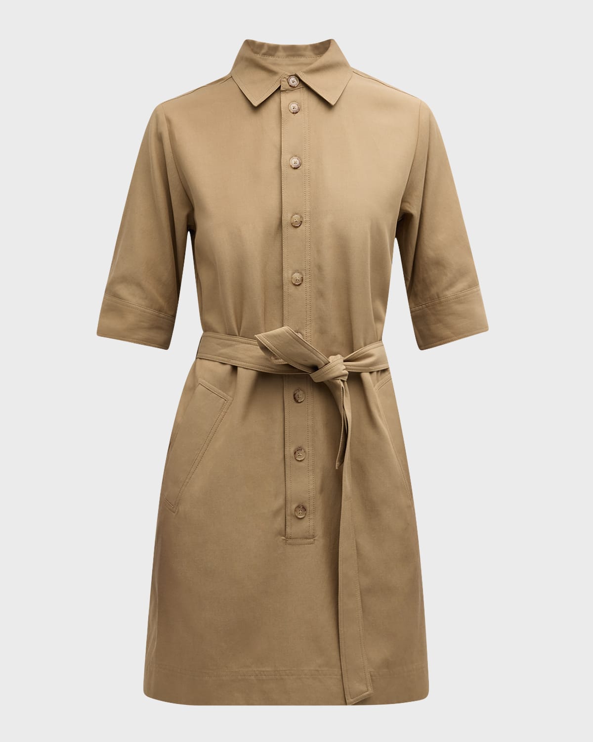 FRAME Belted Trench Mini Shirtdress