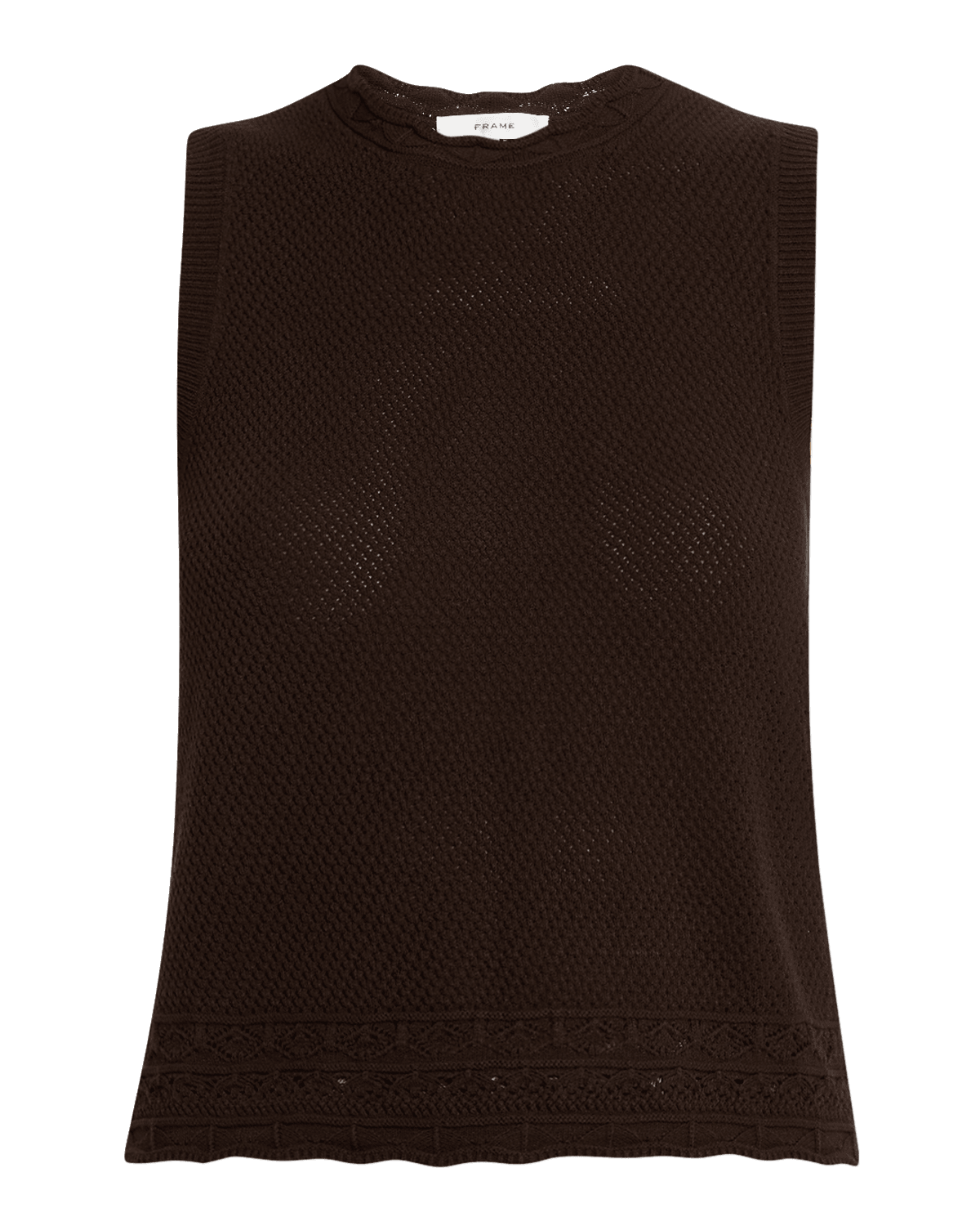 FRAME Crewneck Pointelle Sweater