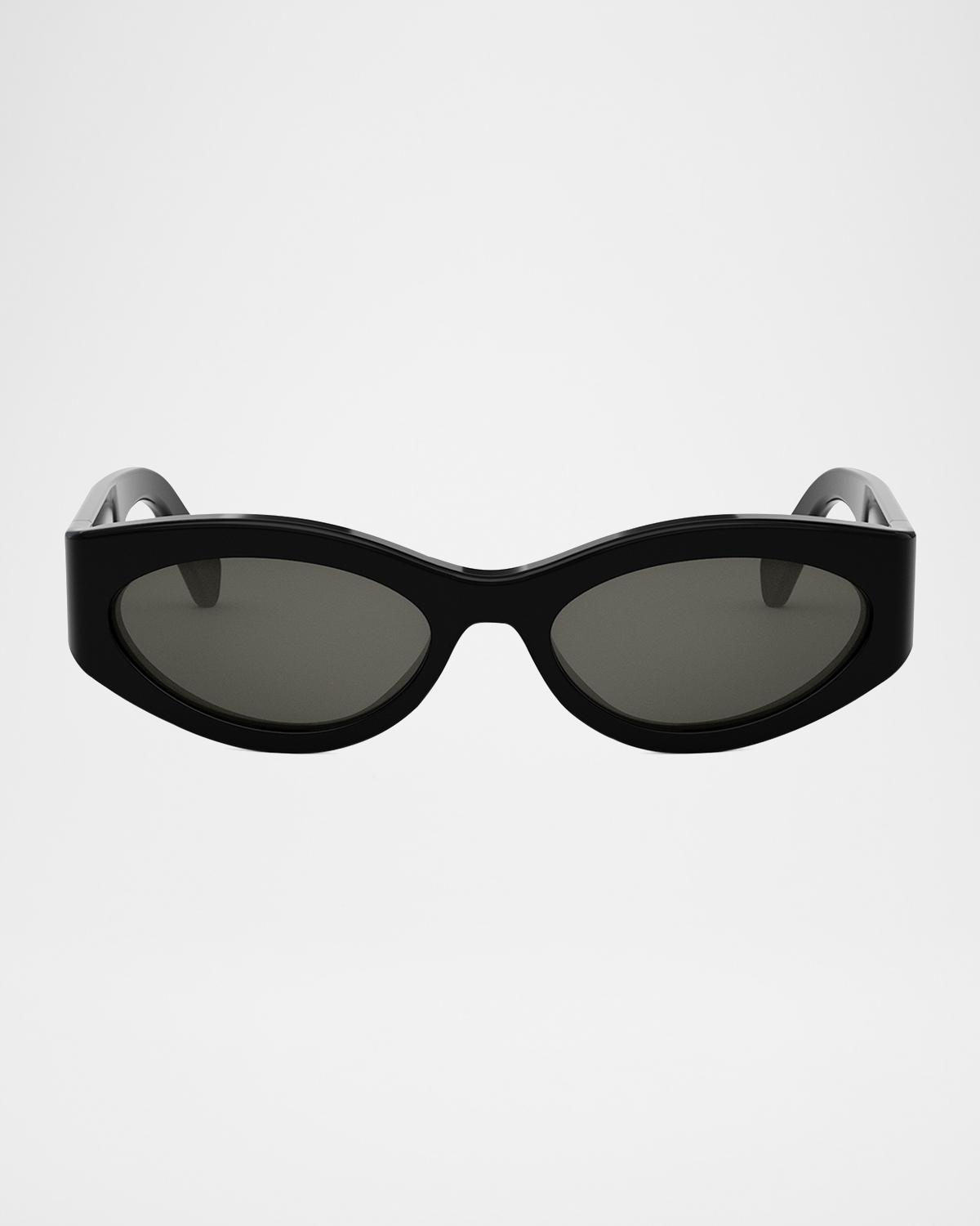CELINE Men's Monochroms Acetate Oval Sunglasses