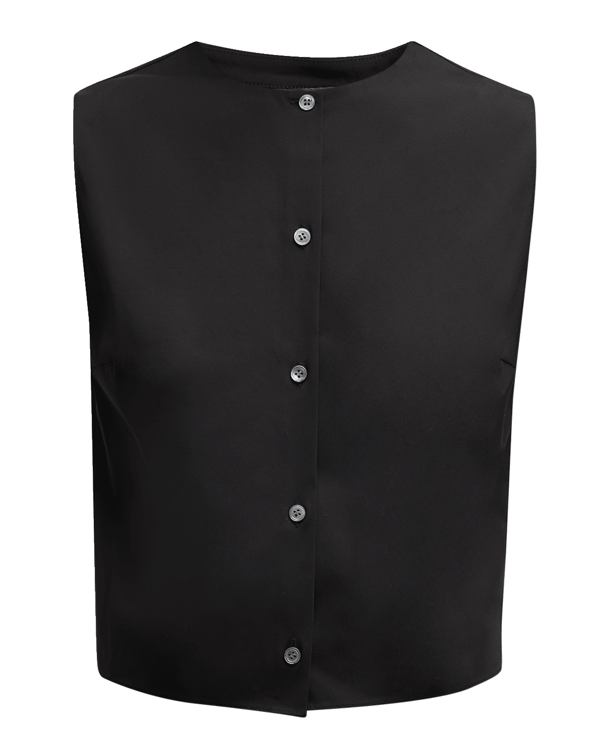 Theory Cropped Button-Front Shell Top