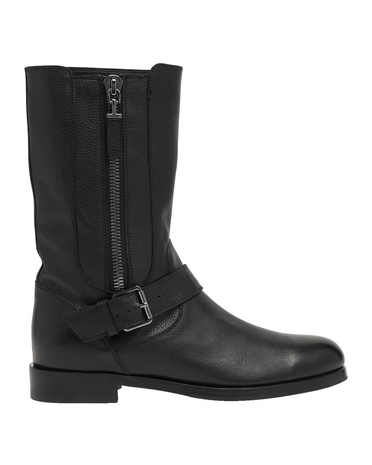 TOM FORD Leather Buckle Zip Biker Boots
